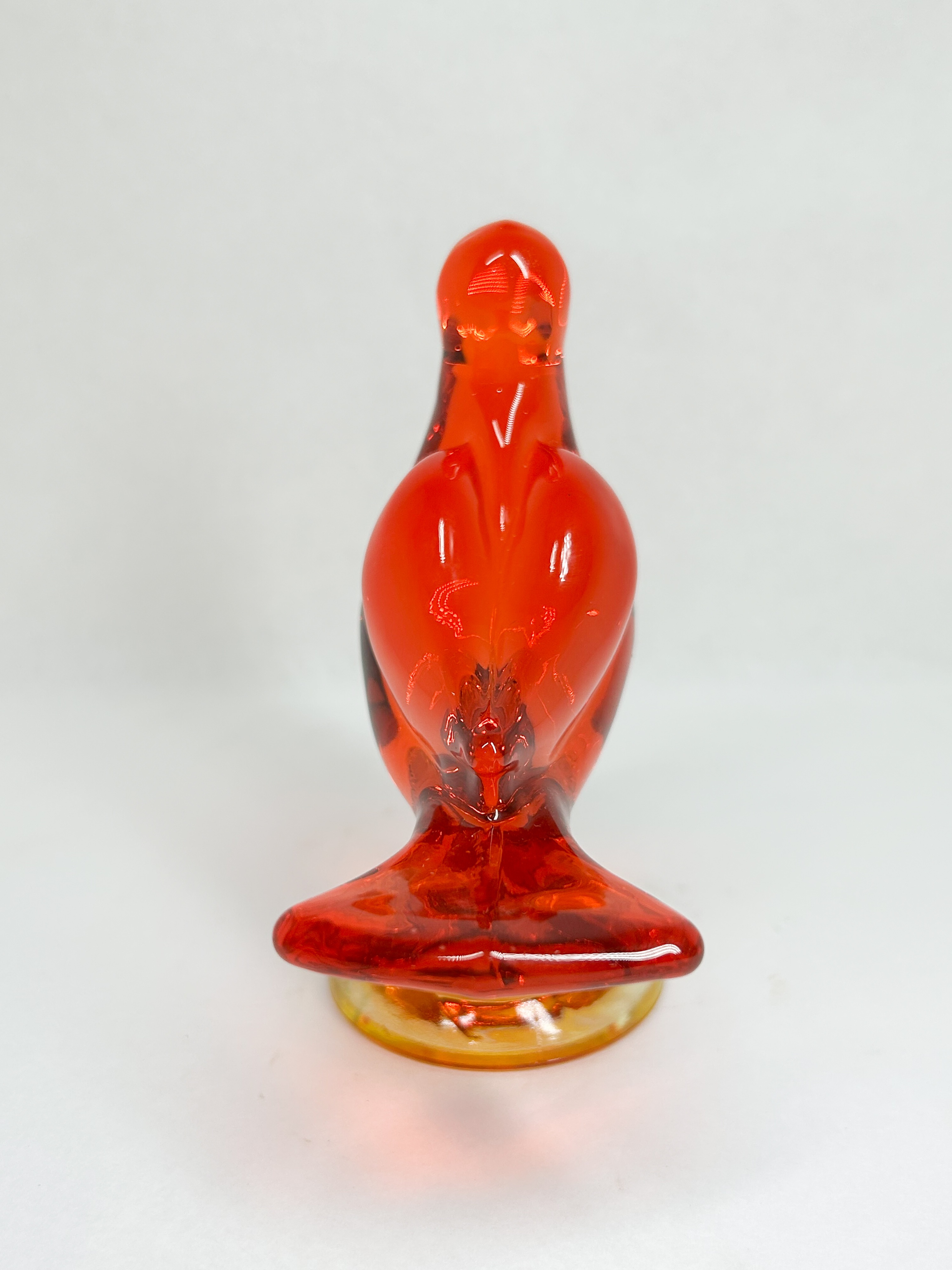VIKING AMBERINA GLASS BIRD FIGURINE
