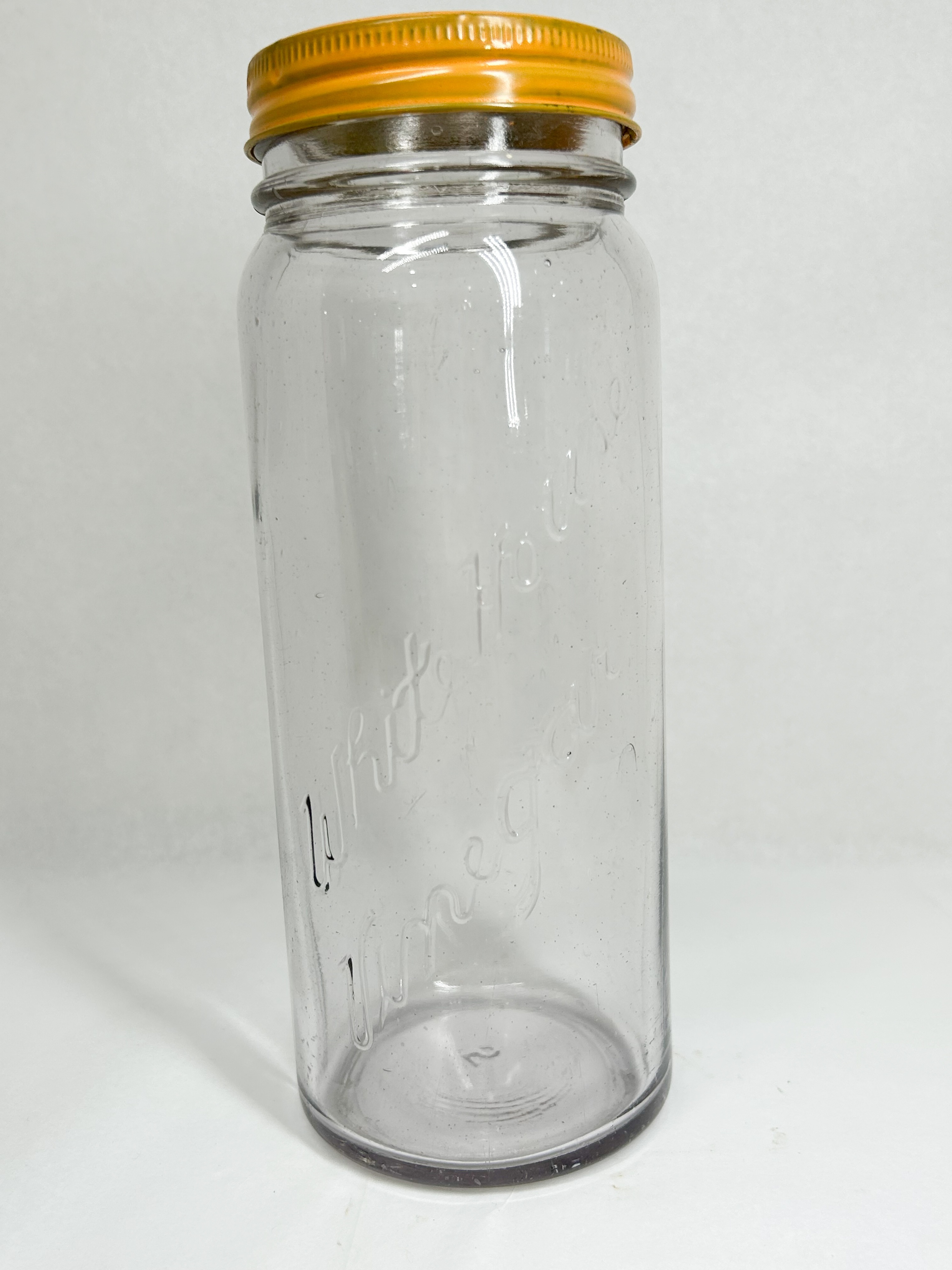 WHITE HOUSE VINEGAR GLASS JAR