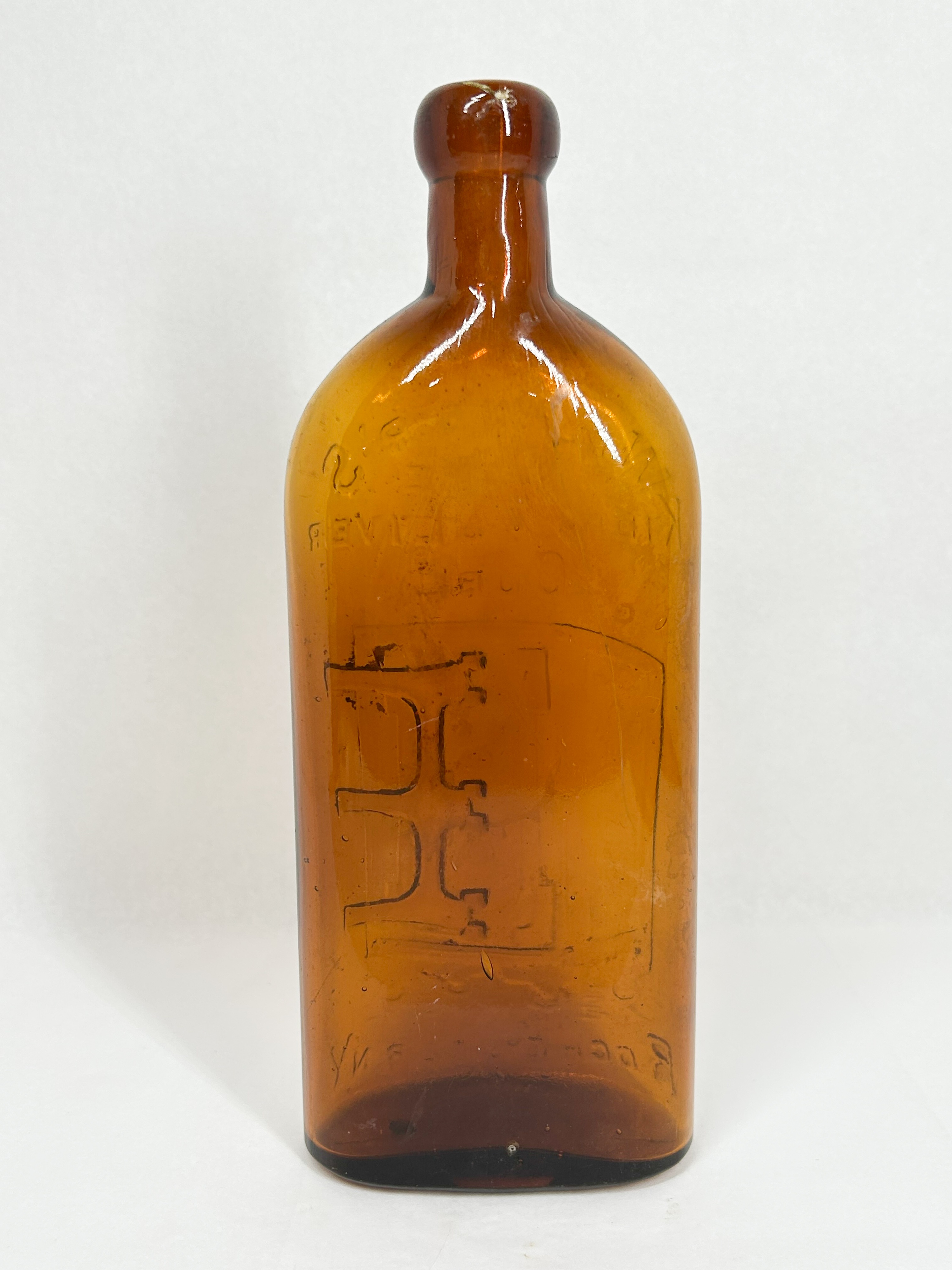 WARNER'S AMBER GLASS MEDICINE BOTTLE