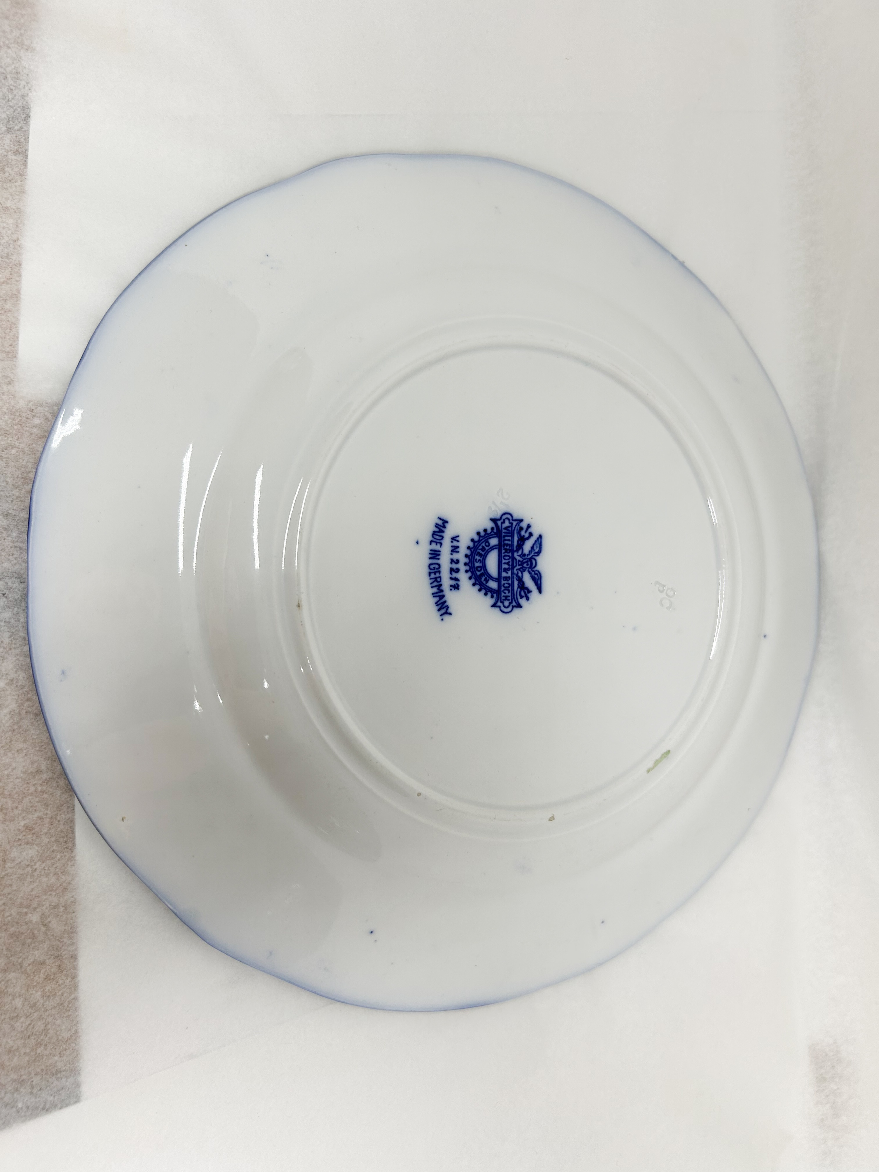 VILLEROY & BOCH FLOW BLUE TURKEY PLATE