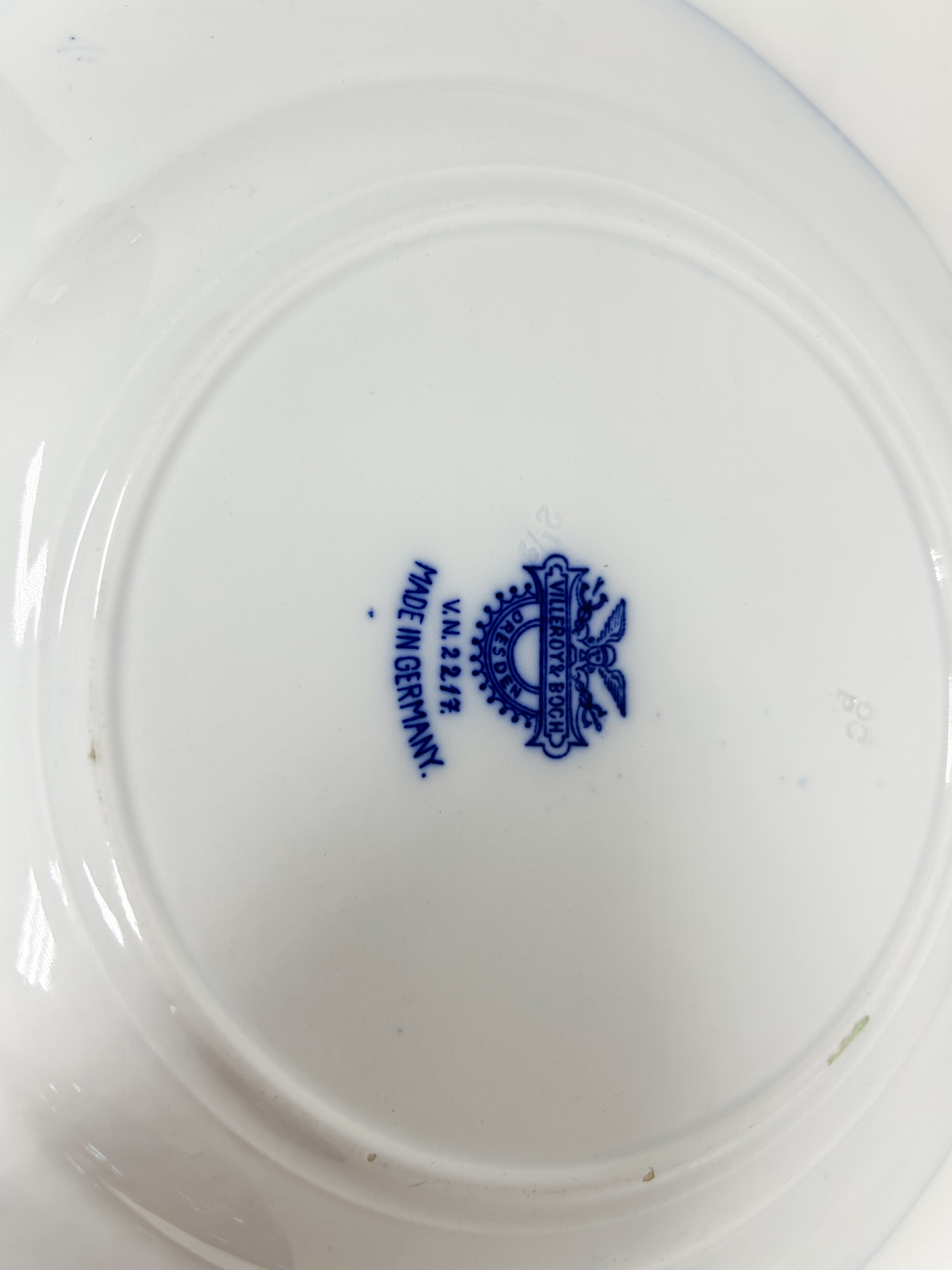 VILLEROY & BOCH FLOW BLUE TURKEY PLATE