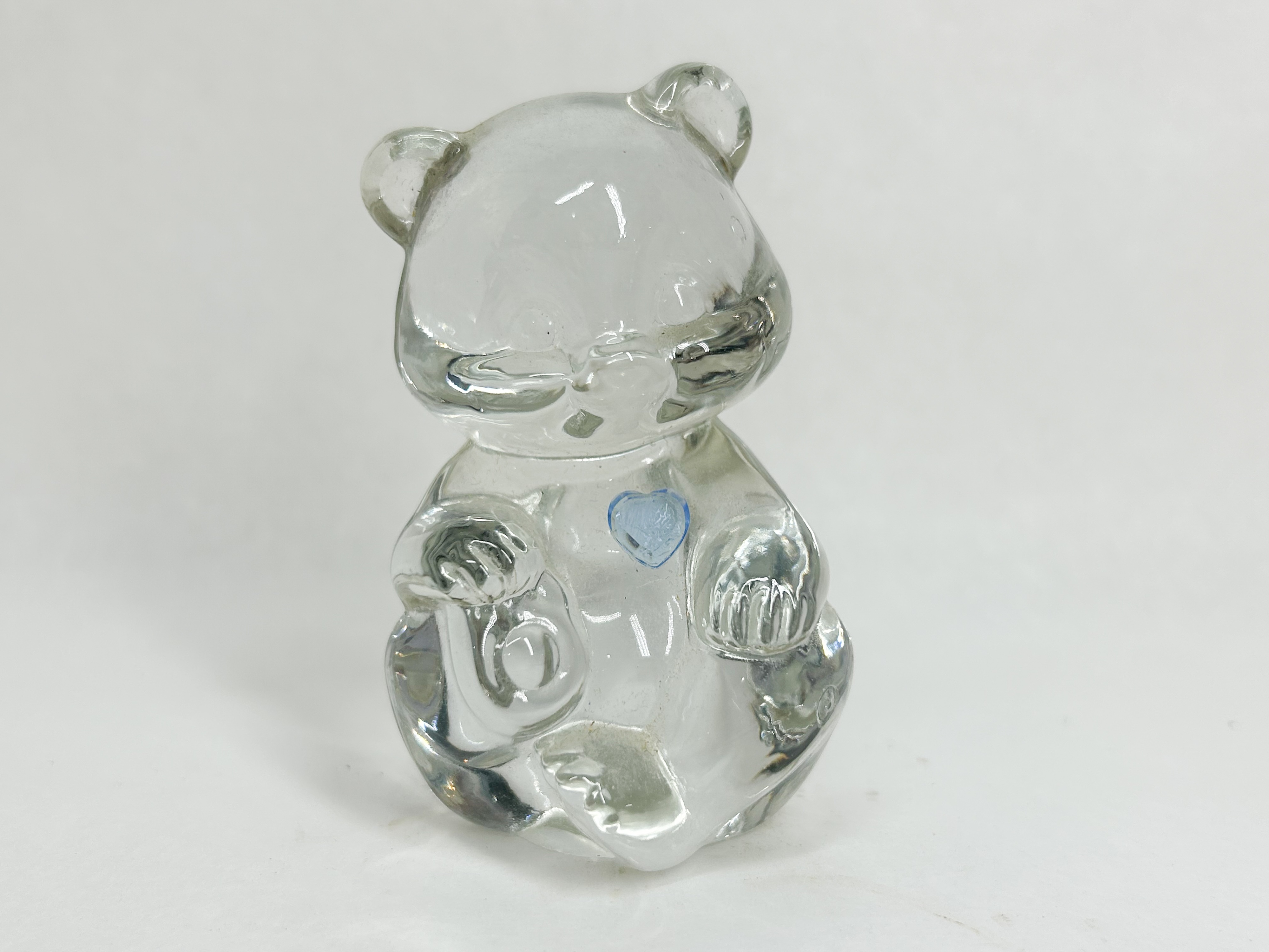 FENTON CLEAR GLASS BIRTHSTONE BEAR