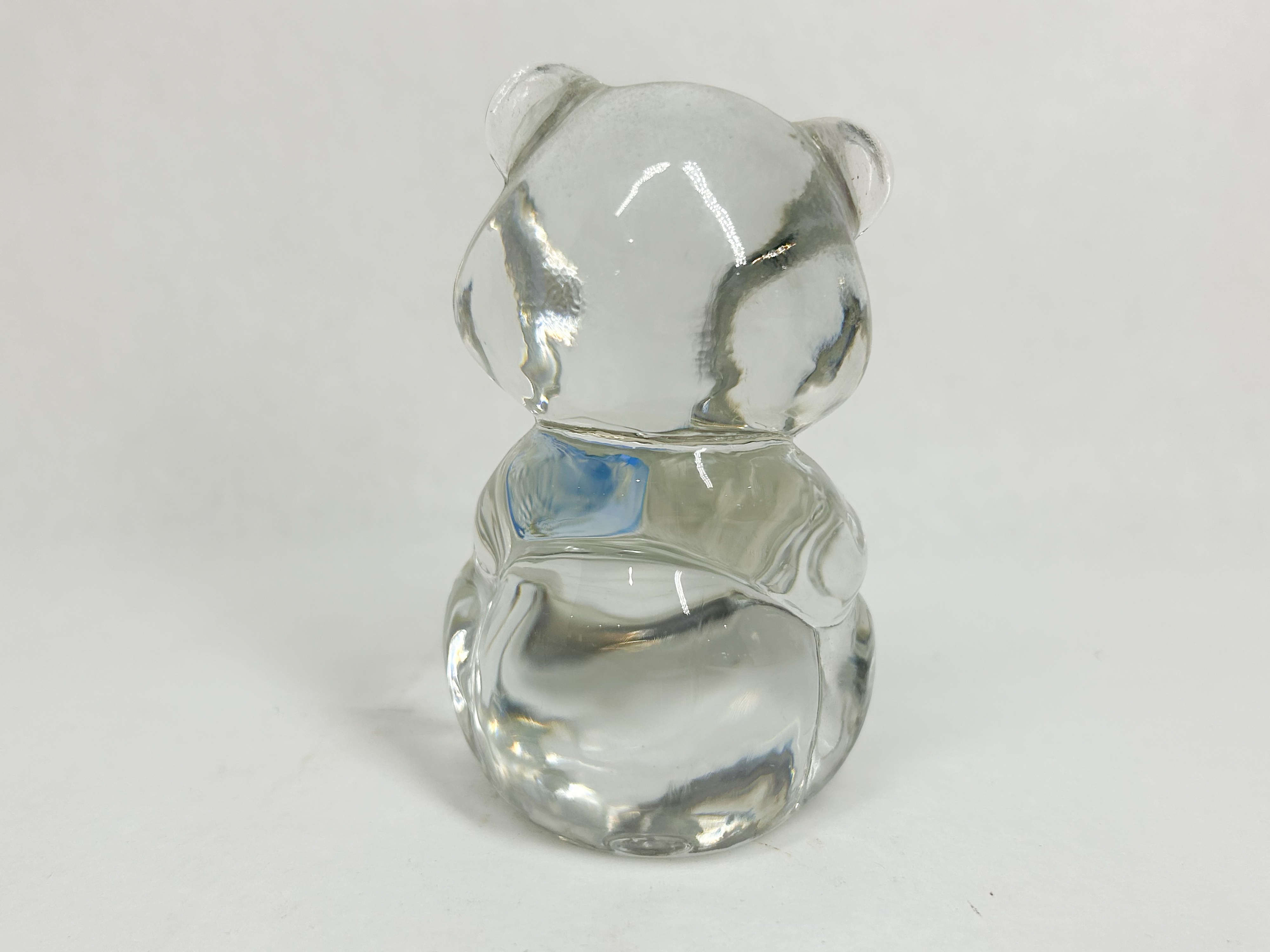 FENTON CLEAR GLASS BIRTHSTONE BEAR