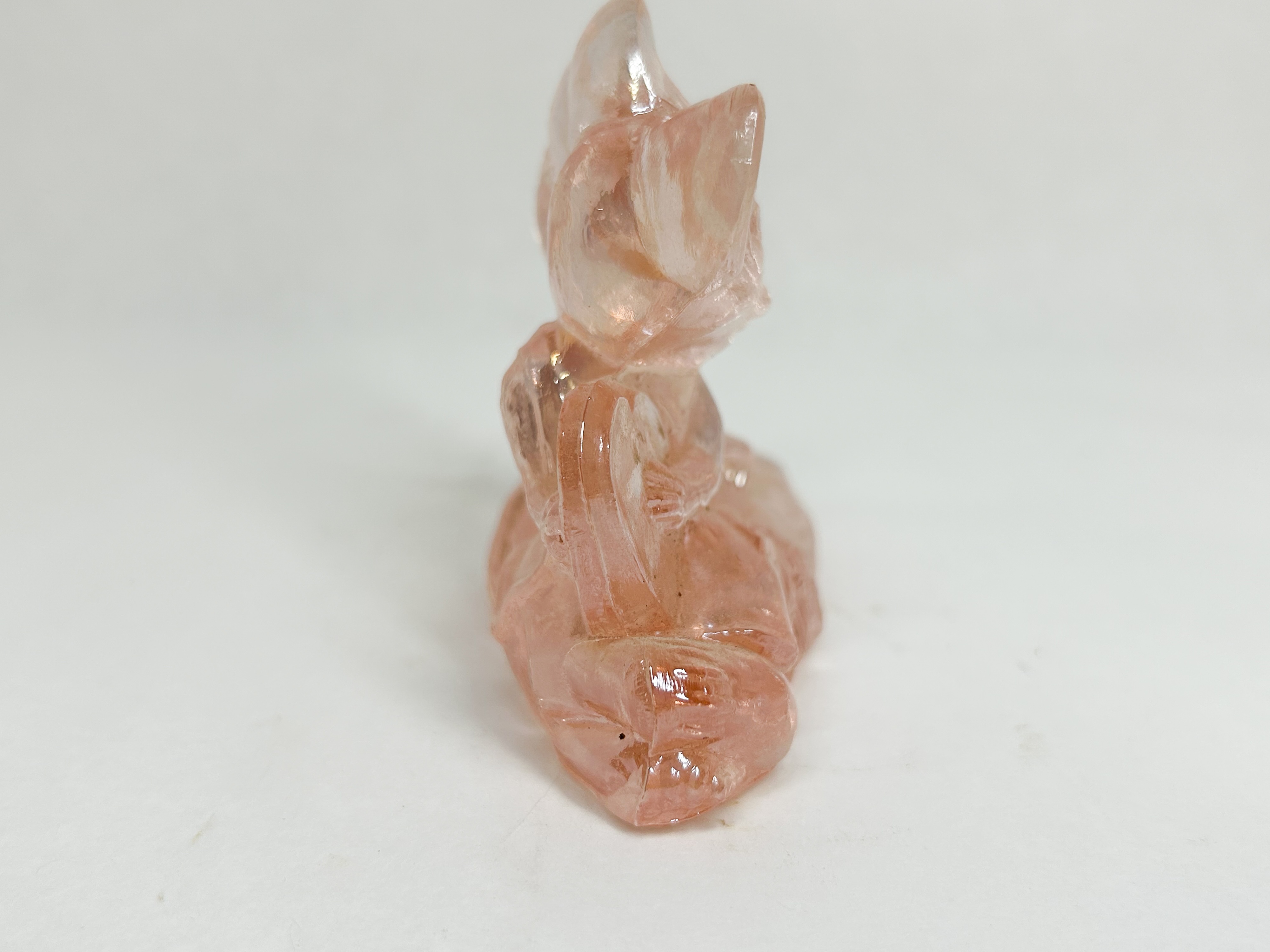 IRIDESCENT GLASS MICE PINK
