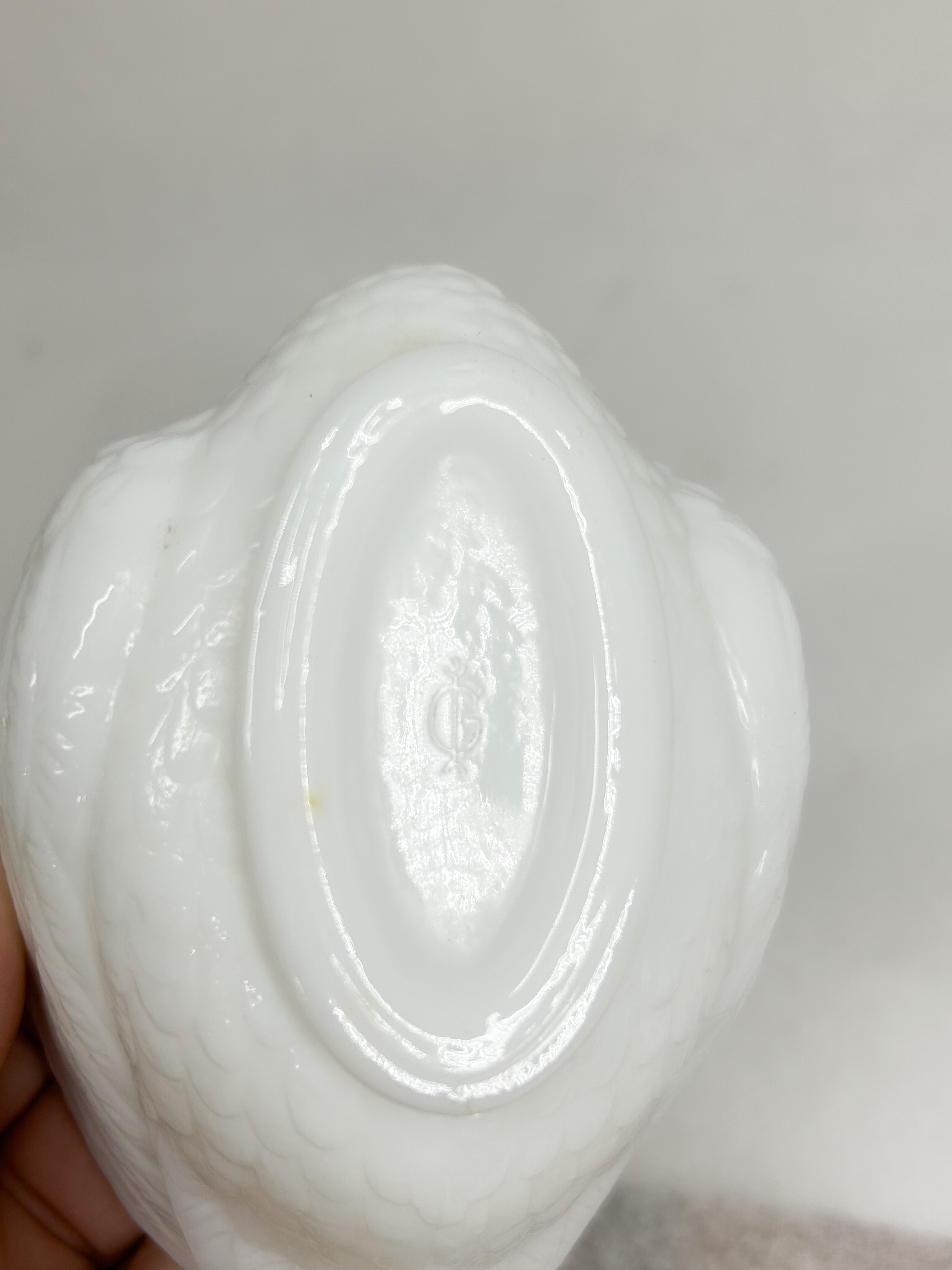 IMPERIAL MILK GLASS SWAN BOWL