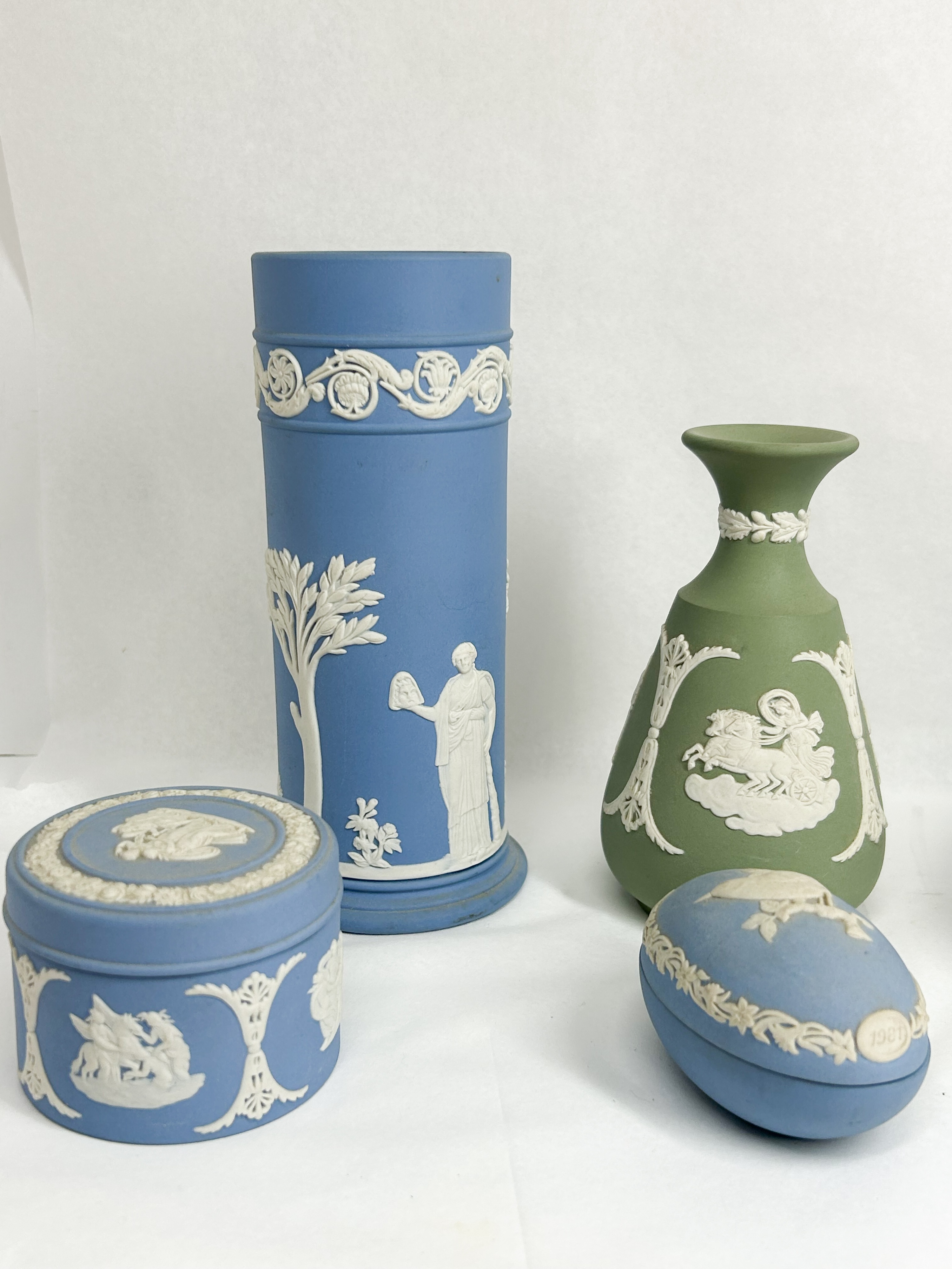 COLLECTION OF JASPERWARE STONEWARE CERAMICS