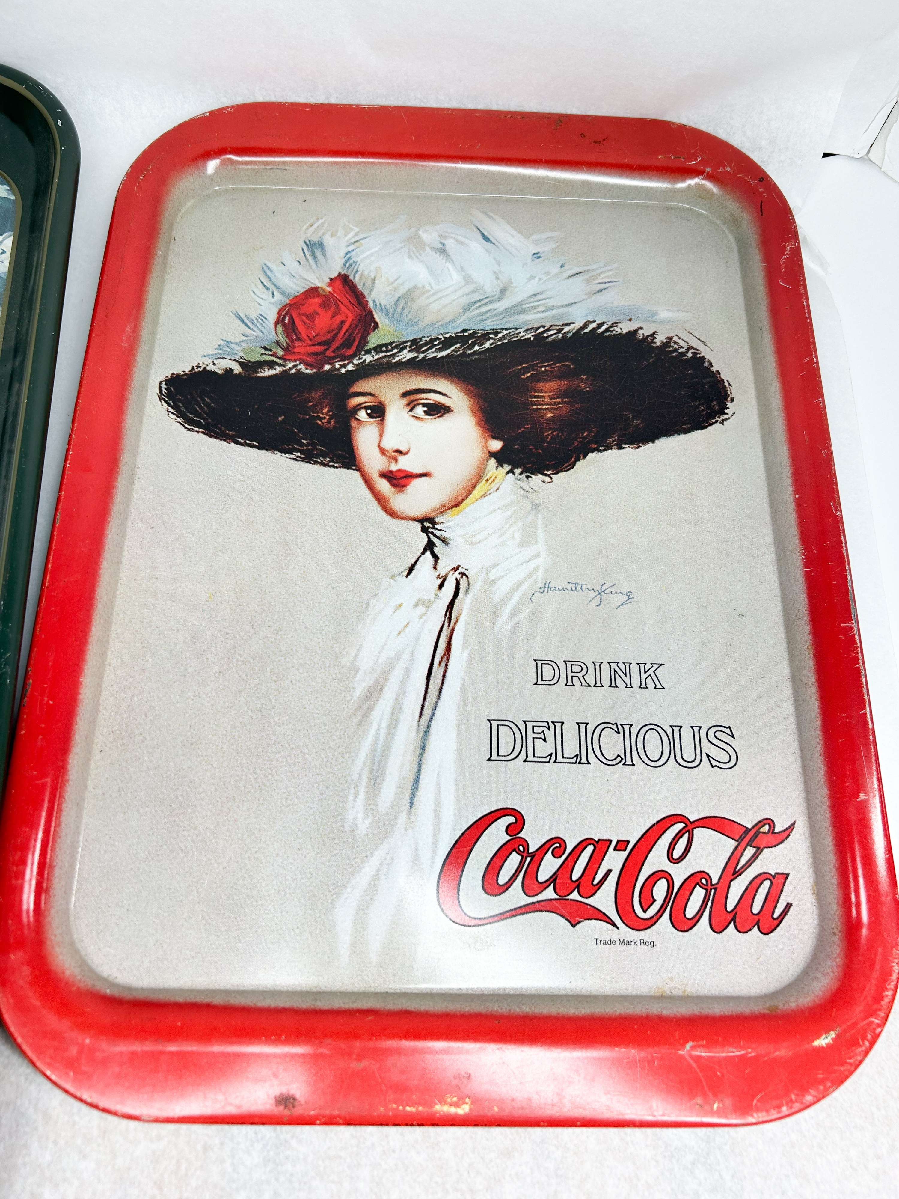 COLLECTION OF LITHOGRAPHED TIN ADVERTISING TRAYS