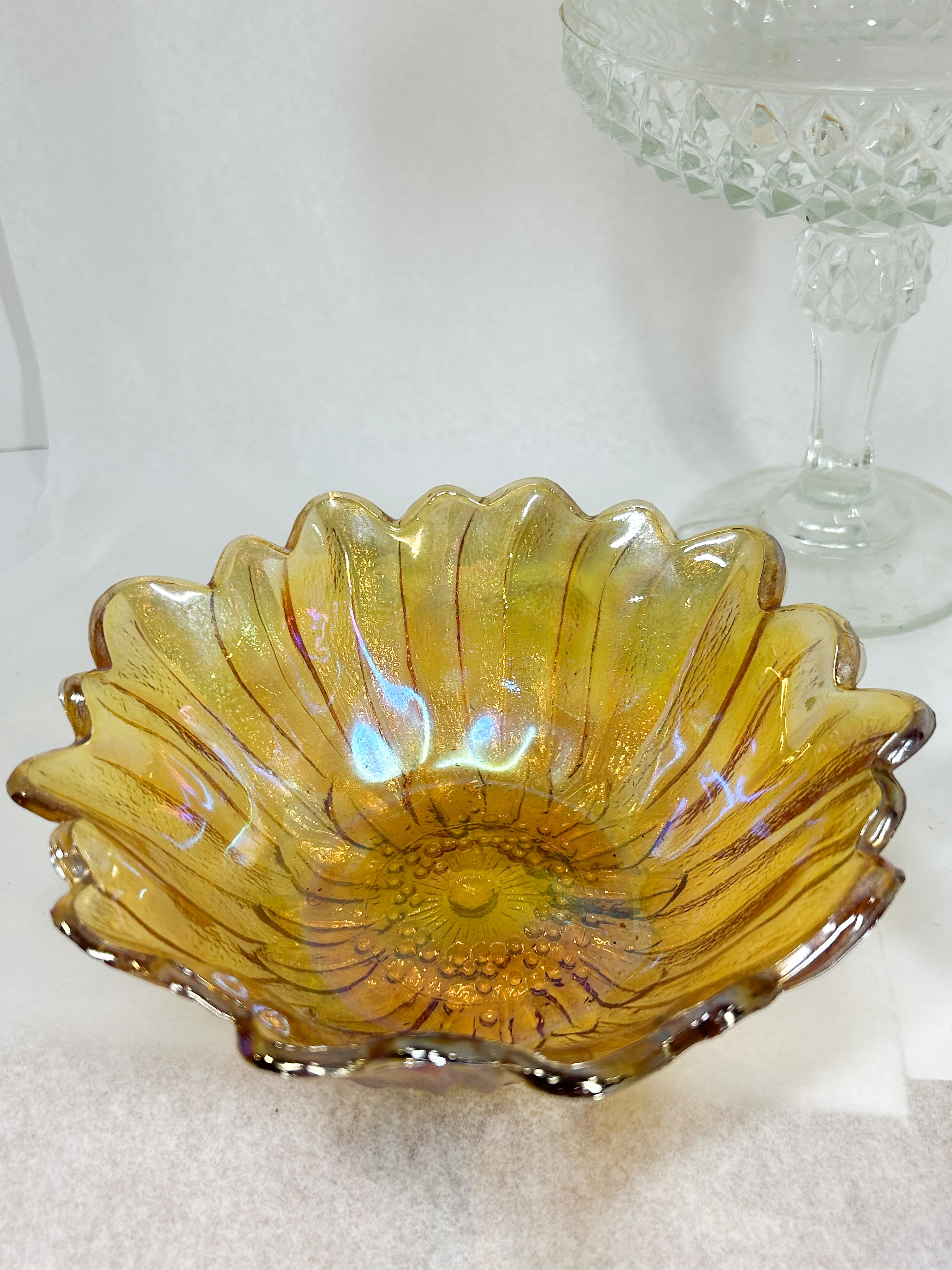 TRIO OF DECORATIVE AMERICAN GLASSWARE