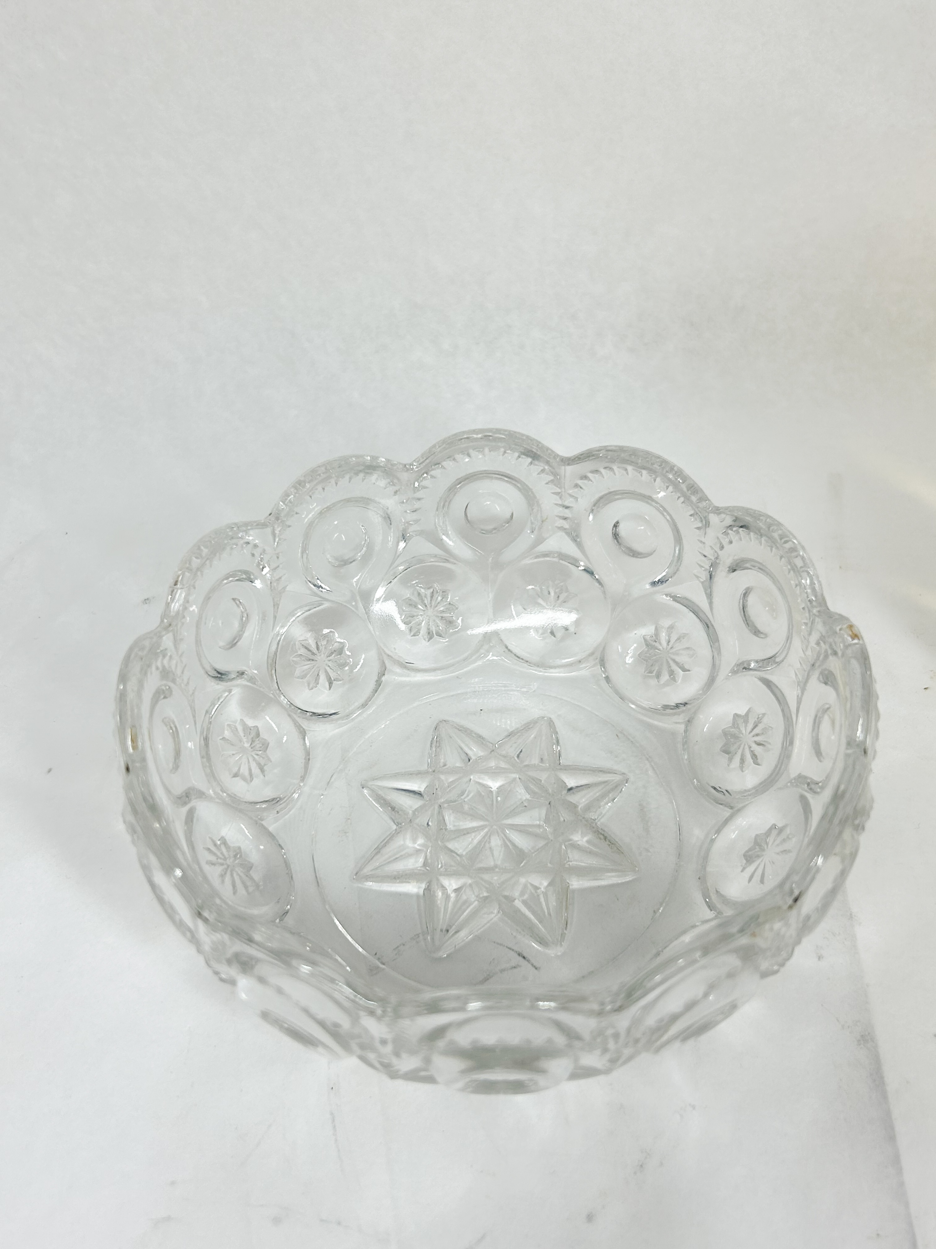 TWO MOON AND STAR PATTERN GLASS ITEMS