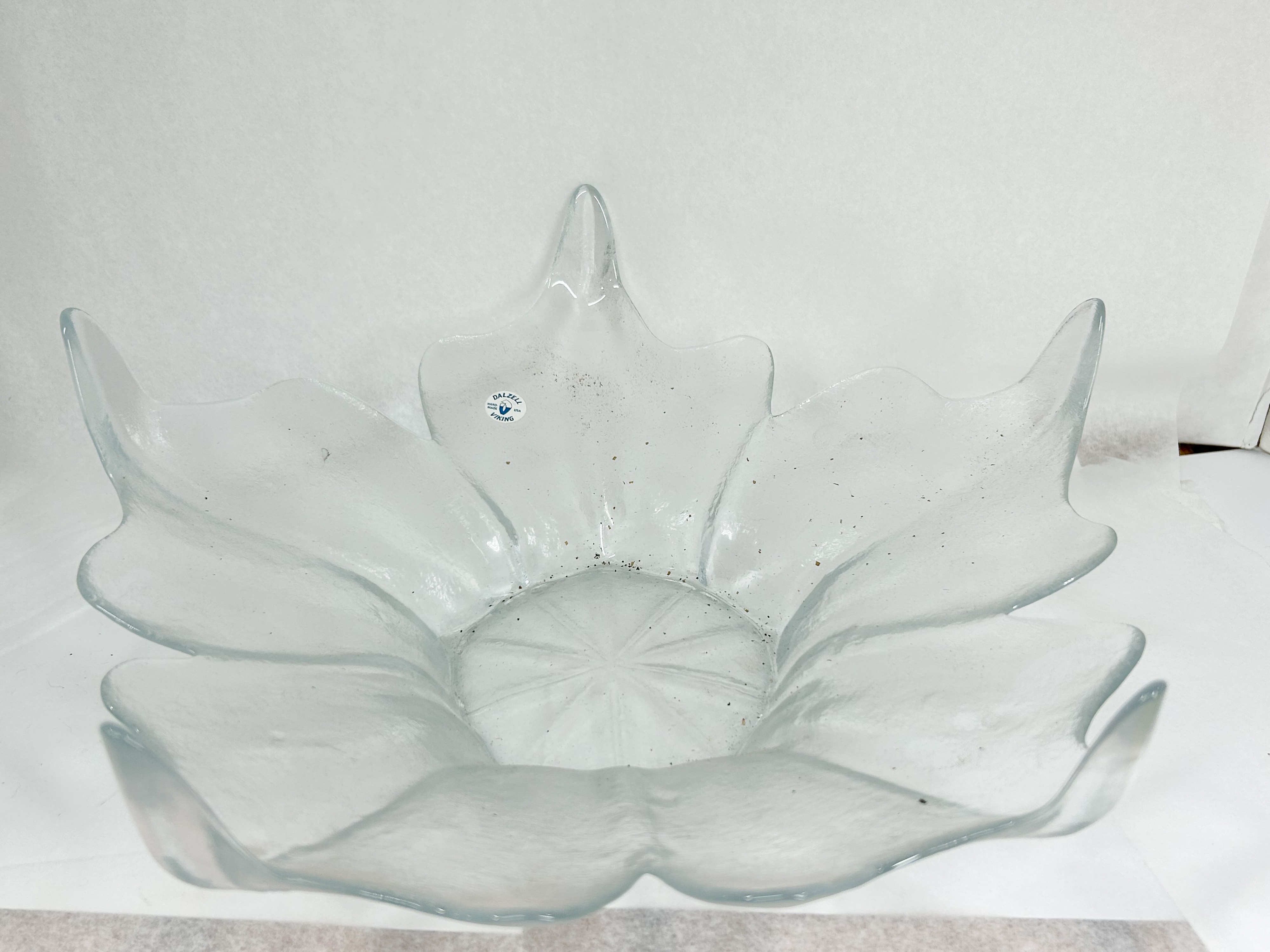 DALZELL-VIKING CLEAR GLASS LOTUS BOWL