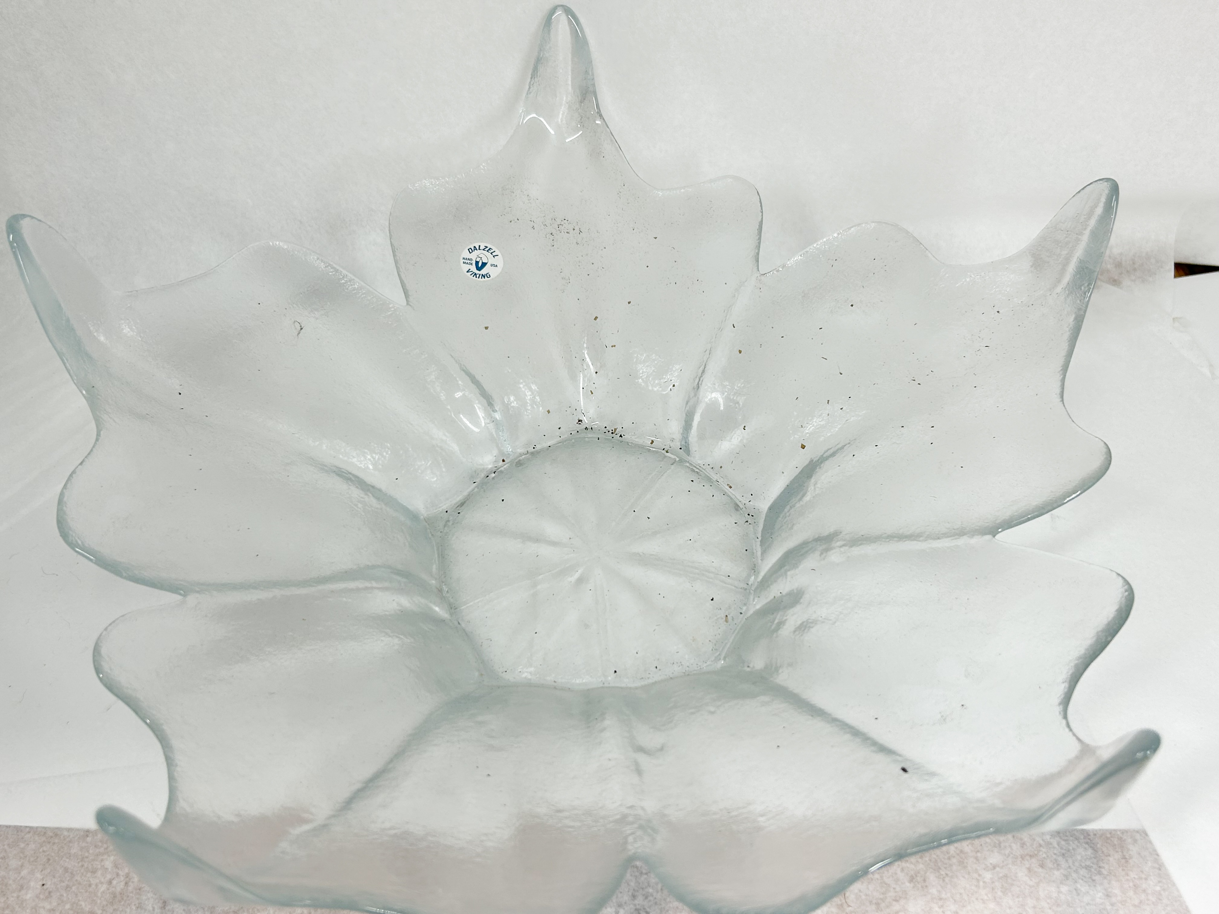 DALZELL-VIKING CLEAR GLASS LOTUS BOWL