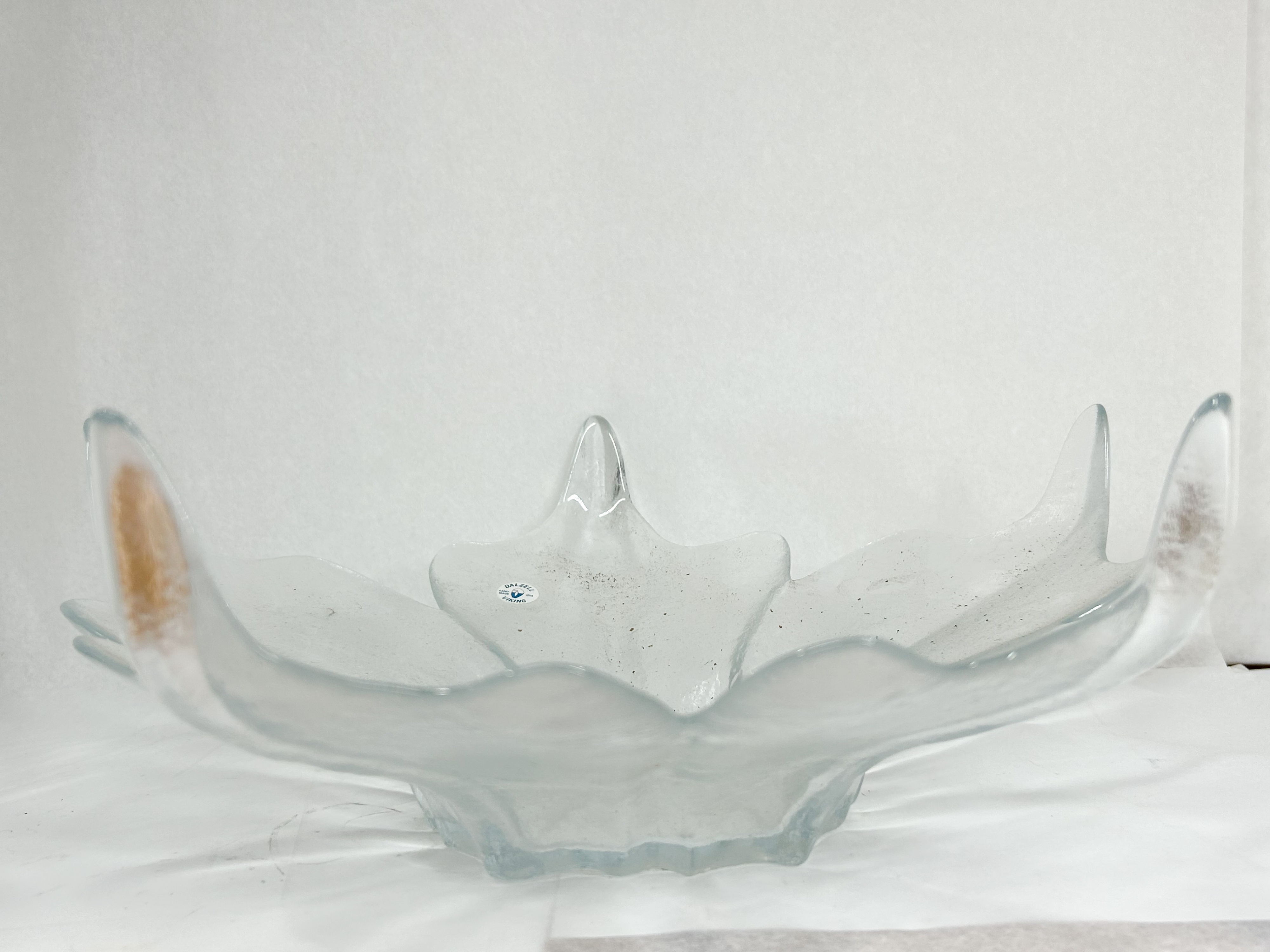 DALZELL-VIKING CLEAR GLASS LOTUS BOWL