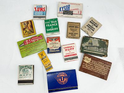COLLECTION OF OHIO AND WEST VIRGINIA ADVERTISING MATCHBOOKS, MID-20TH CENTURY. A collection of 