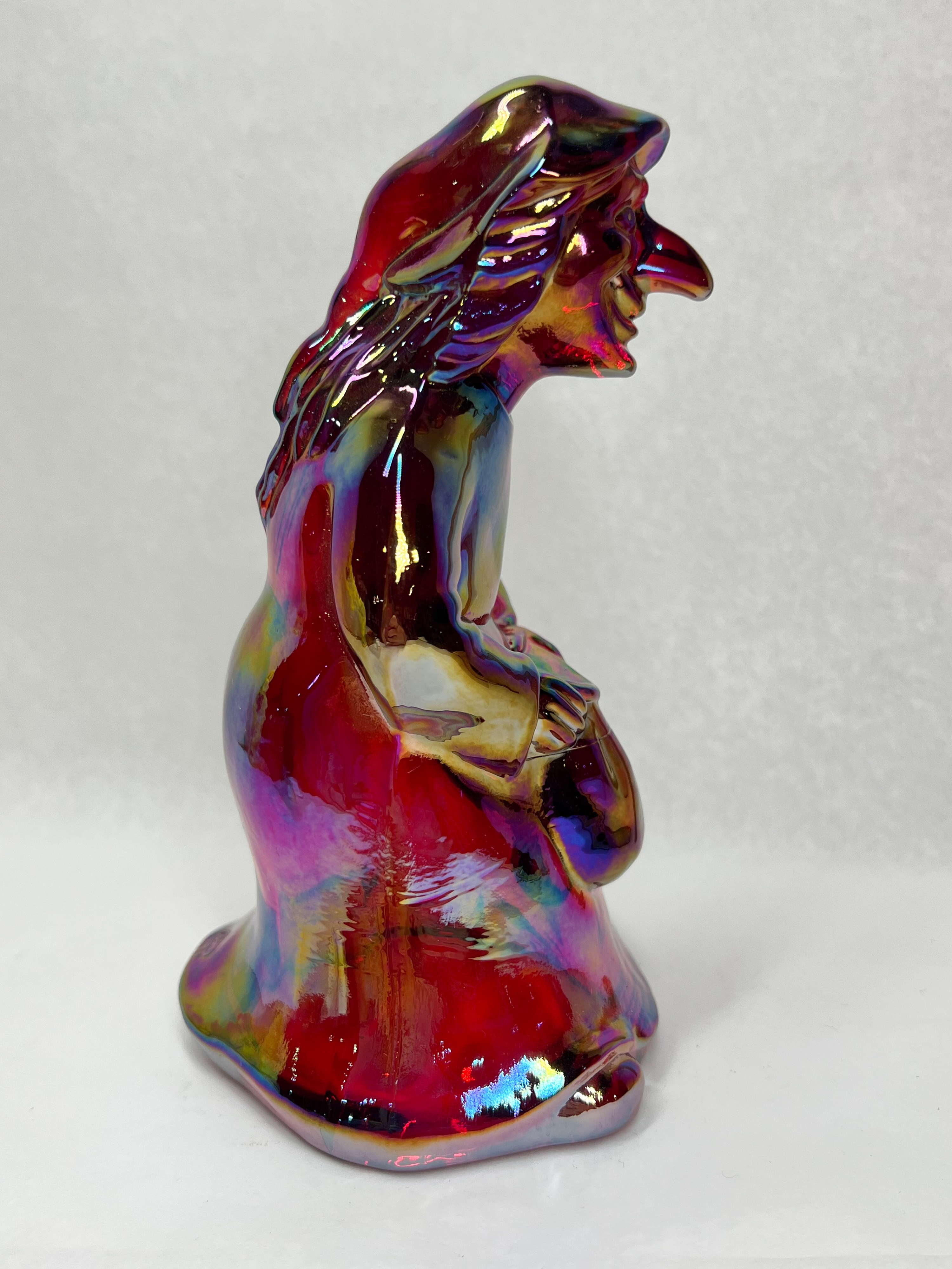 FENTON RUBY CARNIVAL GLASS WITCH