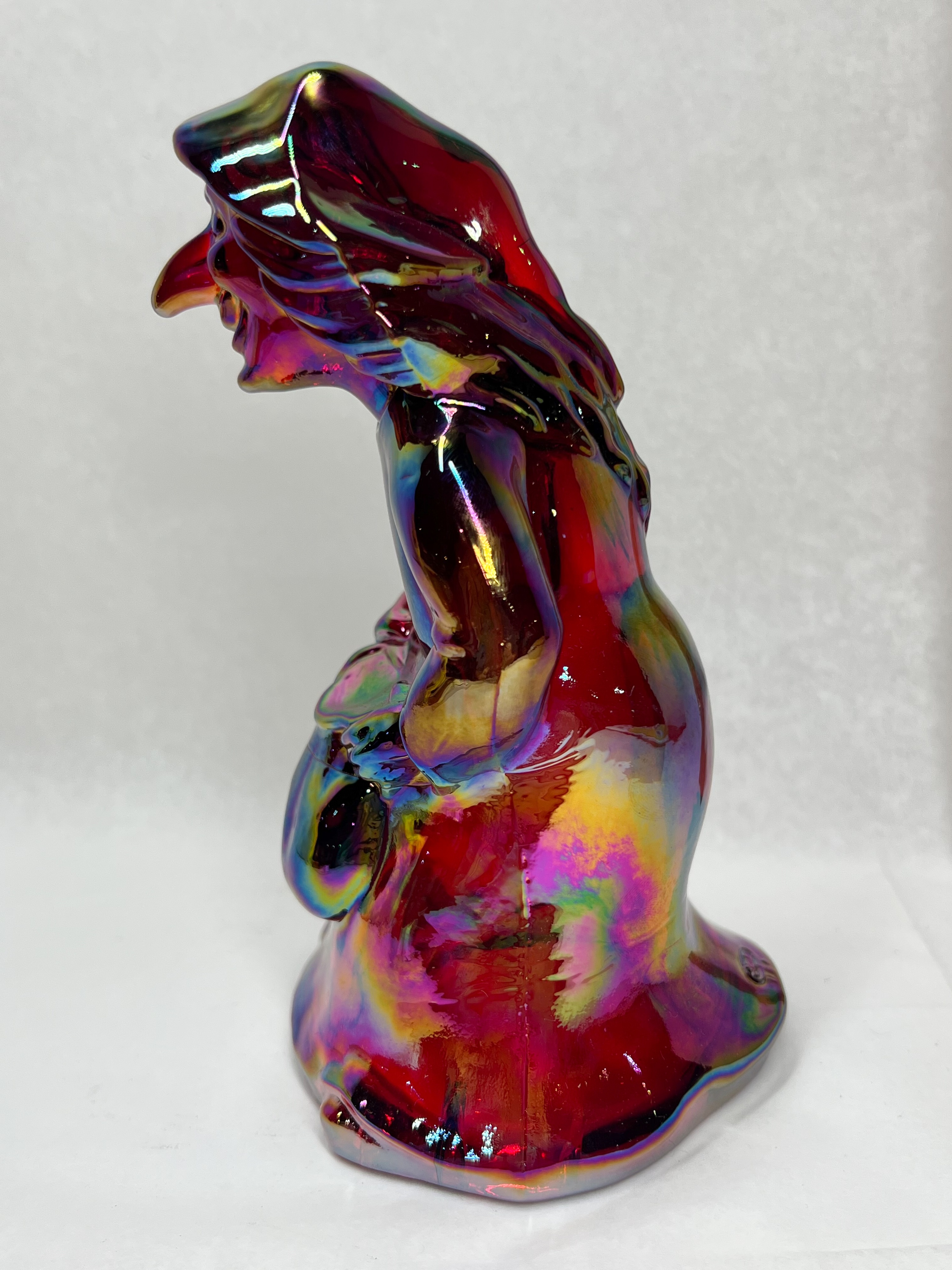 FENTON RUBY CARNIVAL GLASS WITCH