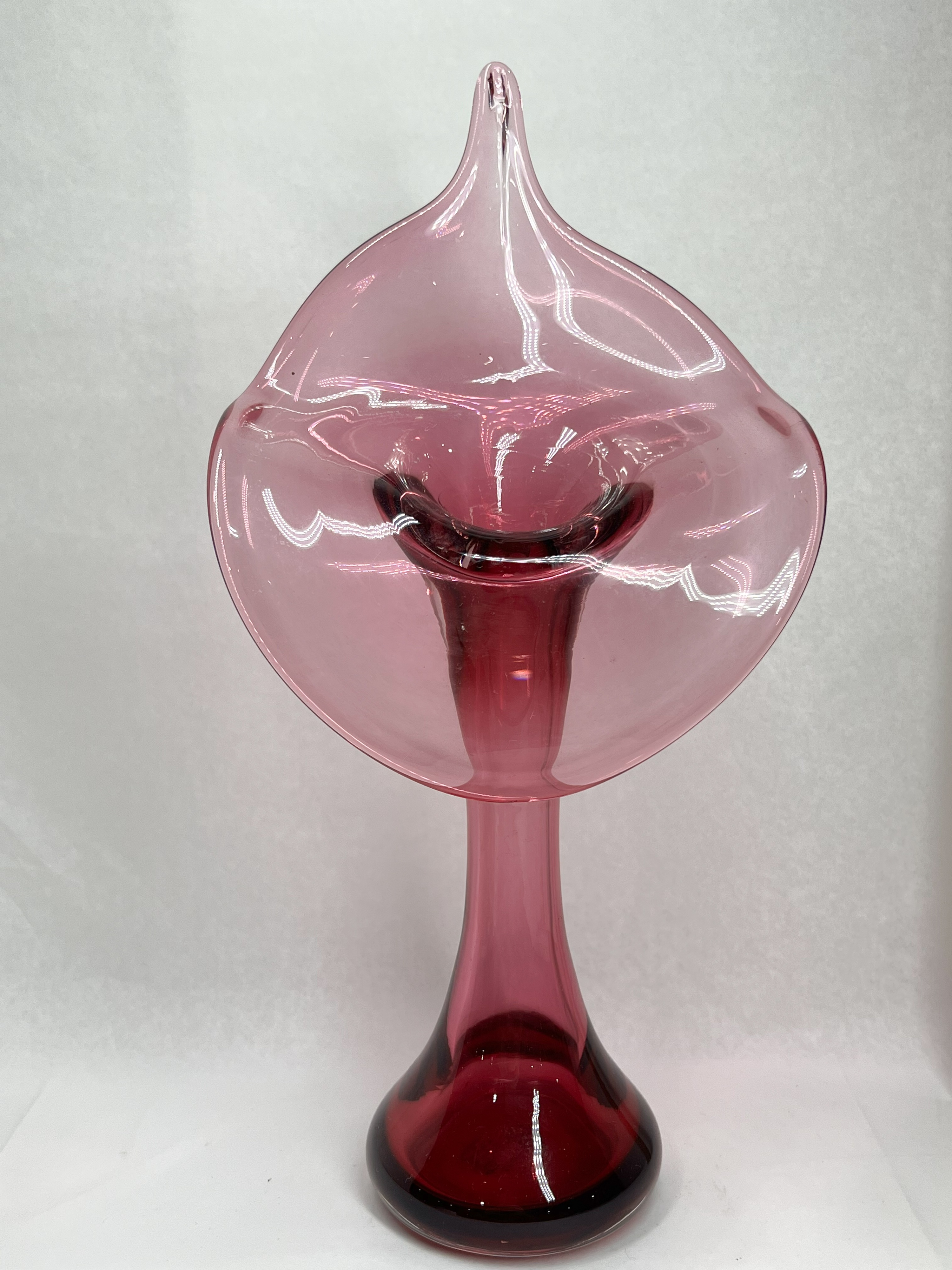AMETHYST GLASS JACK-IN-THE-PULPIT VASE