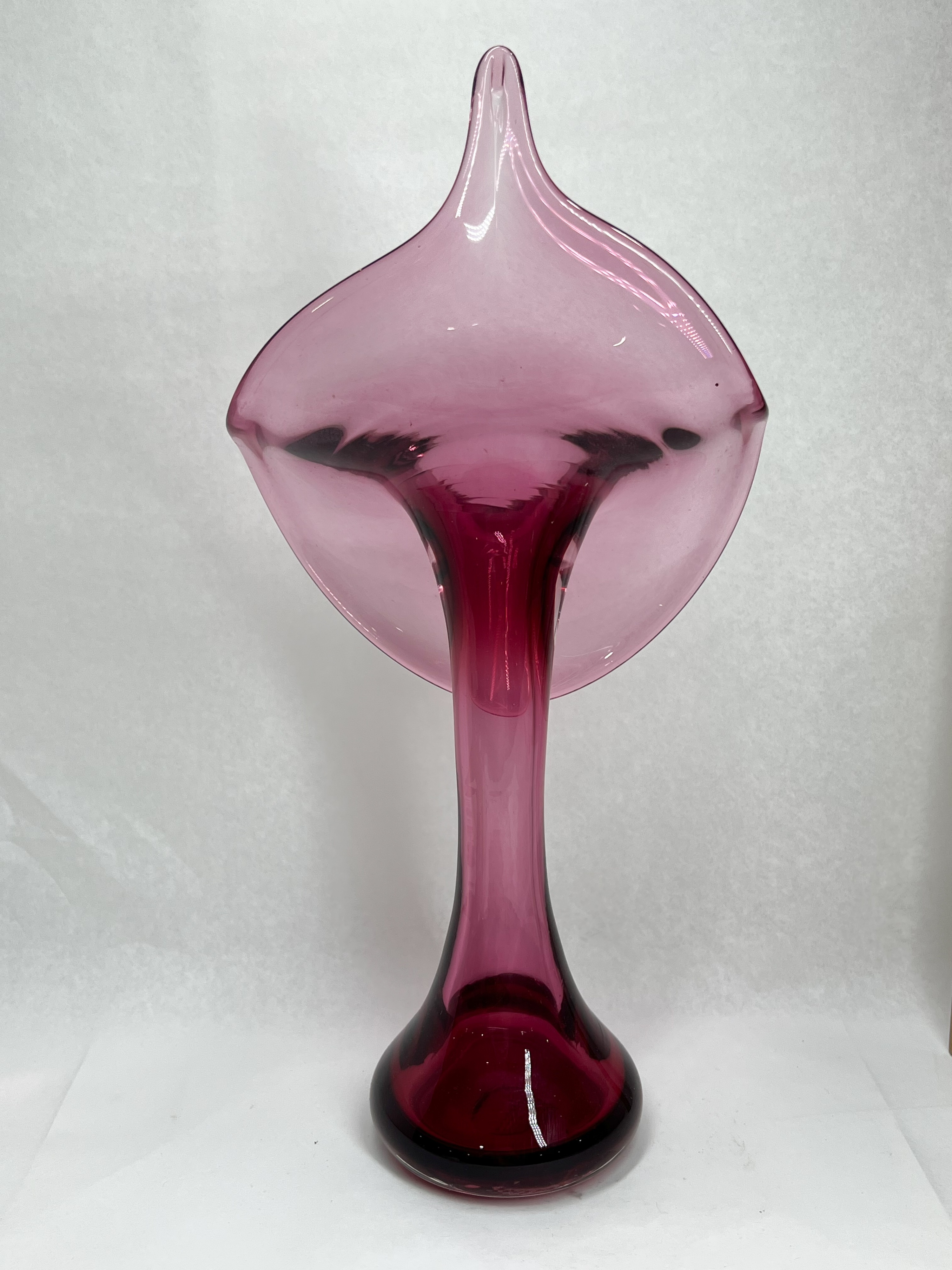 AMETHYST GLASS JACK-IN-THE-PULPIT VASE