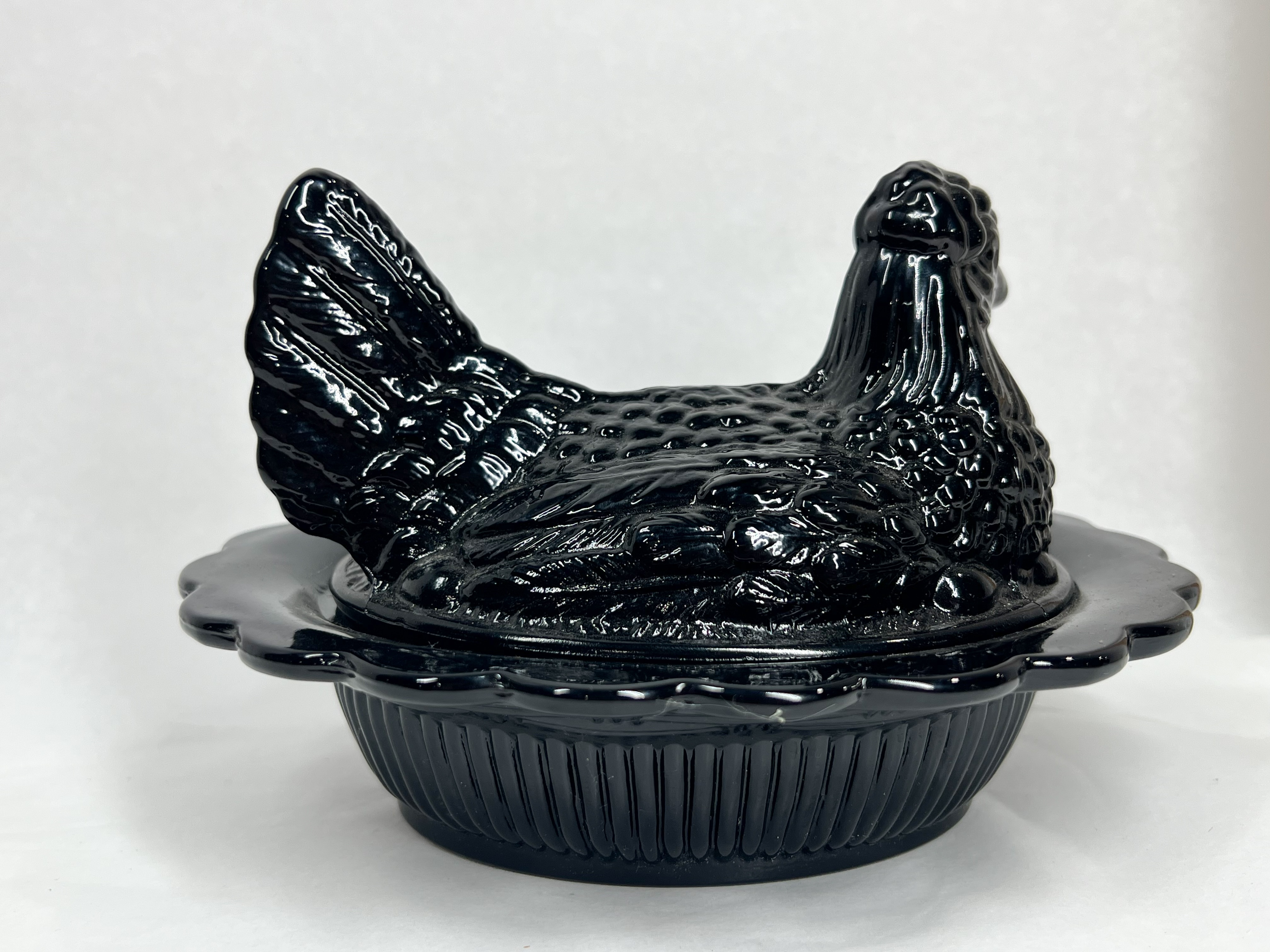 MOSSER BLACK HEN ON NEST