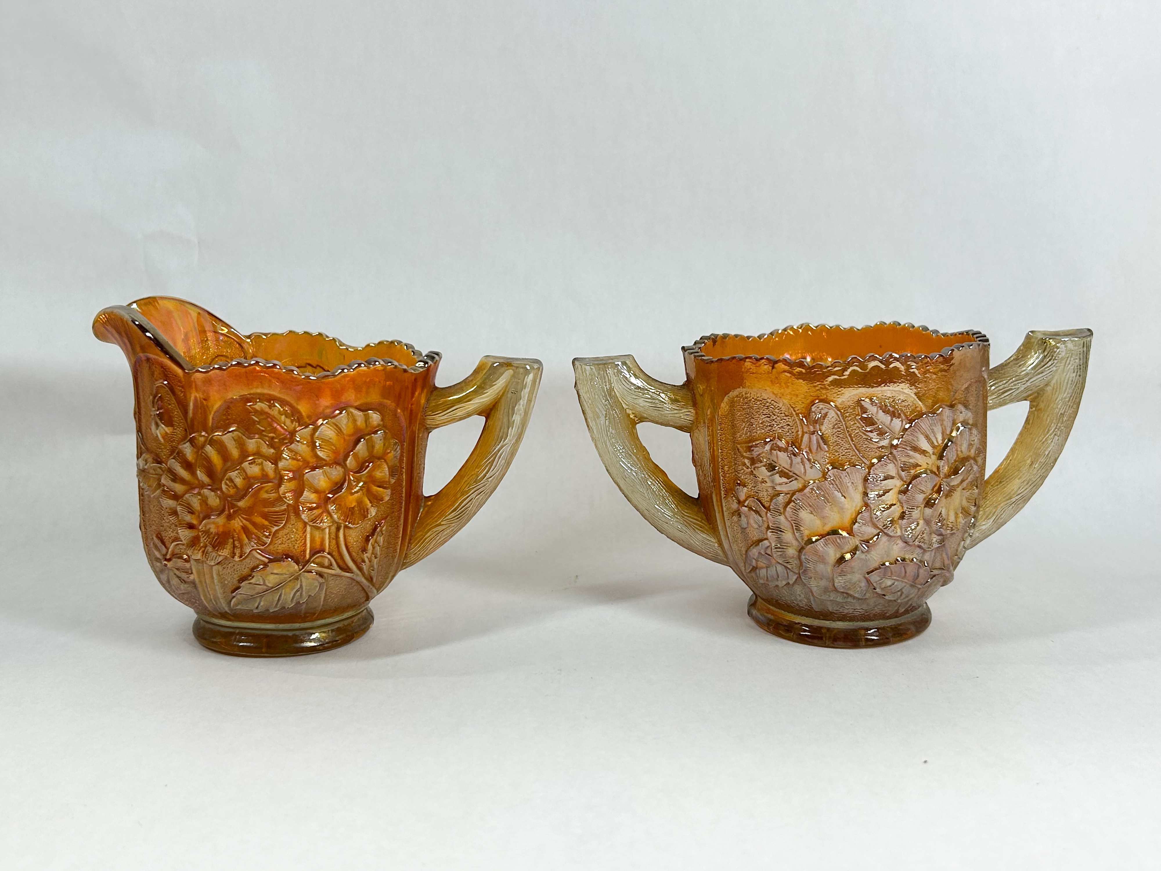 IMPERIAL GLASS MARIGOLD CARNIVAL PANSY SET