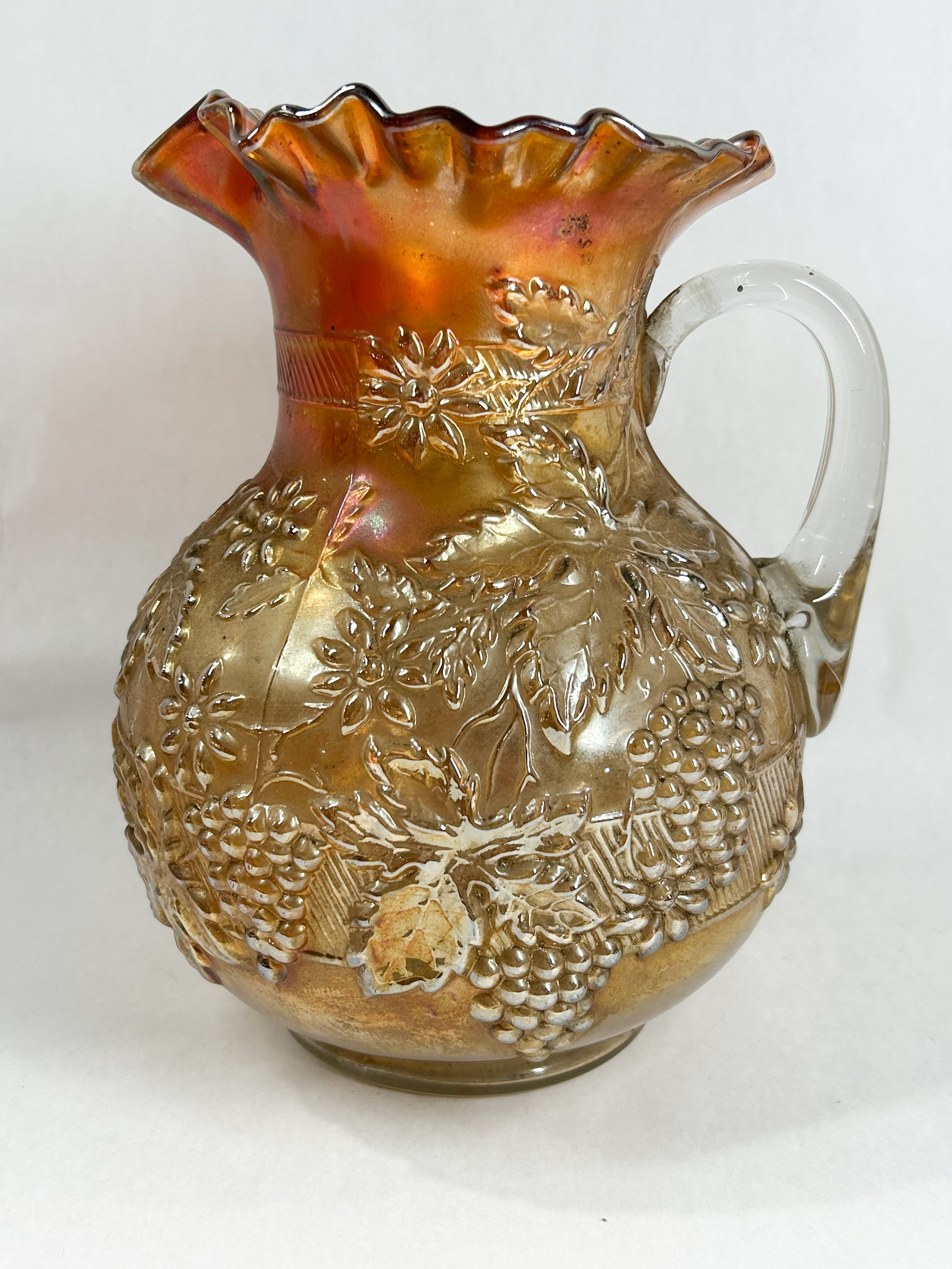DUGAN MARIGOLD CARNIVAL GLASS BEVERAGE SET