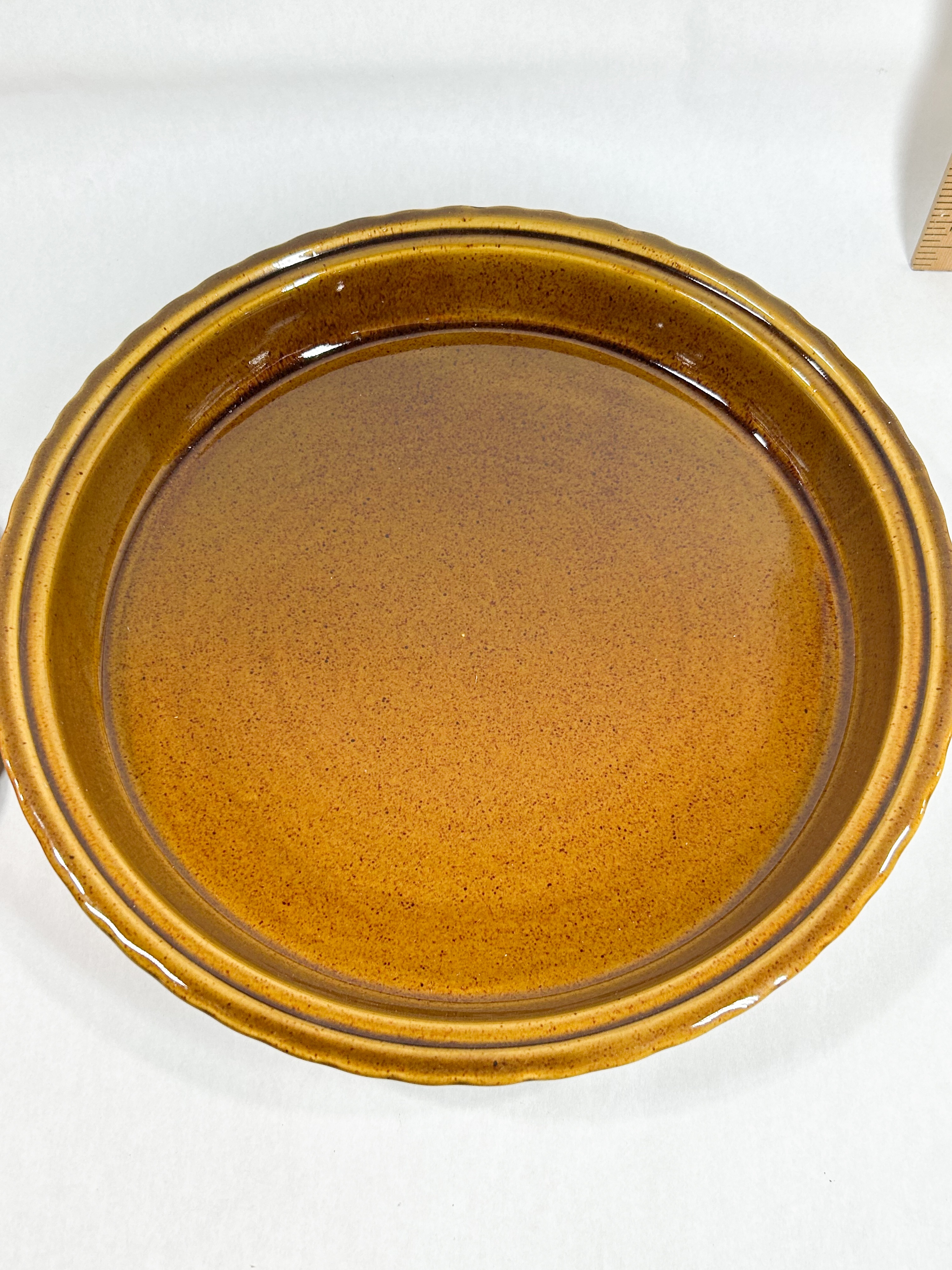 CERAMIC PUMPKIN PIE COVERED BAKING DISH