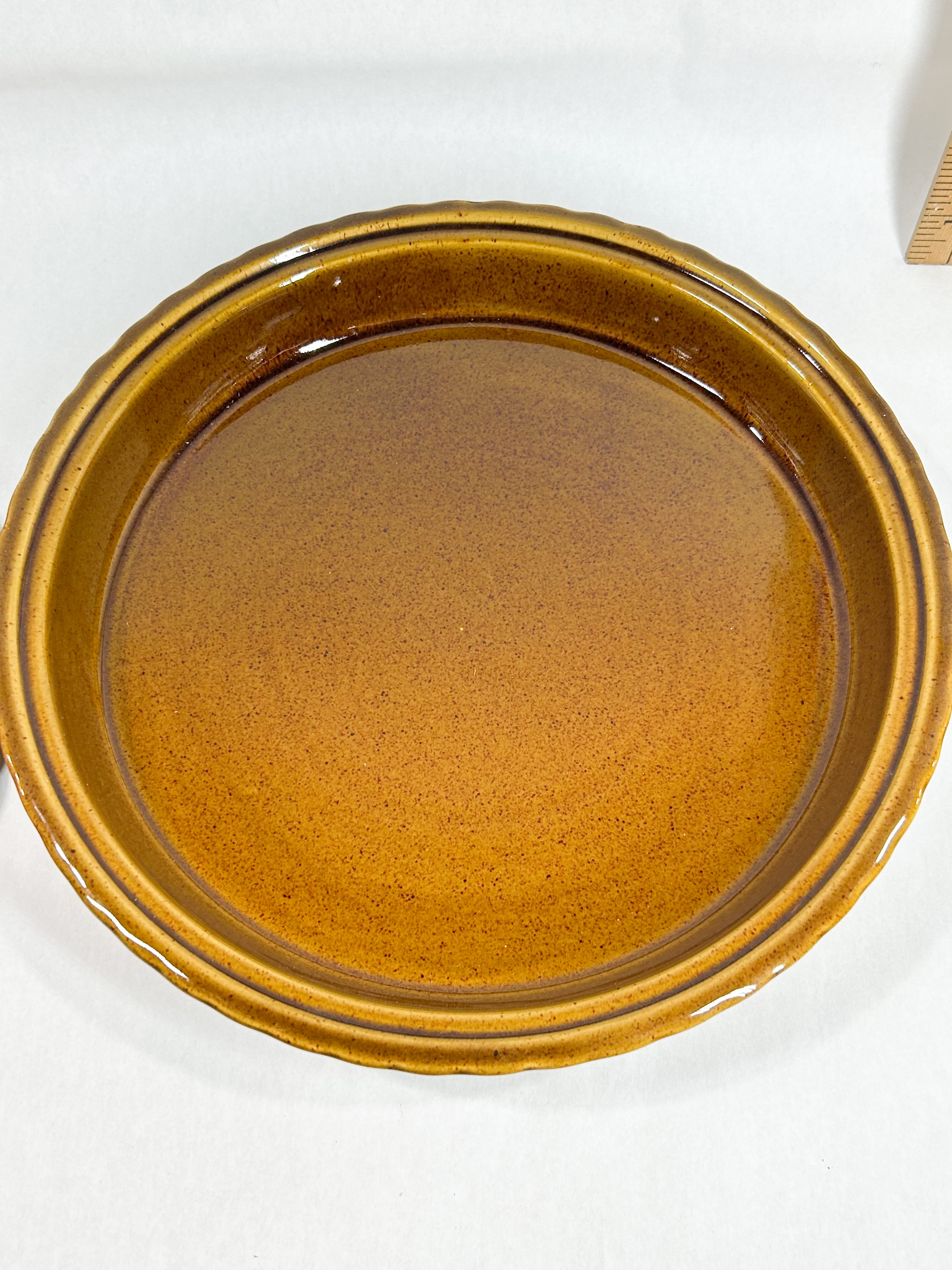 CERAMIC PUMPKIN PIE COVERED BAKING DISH