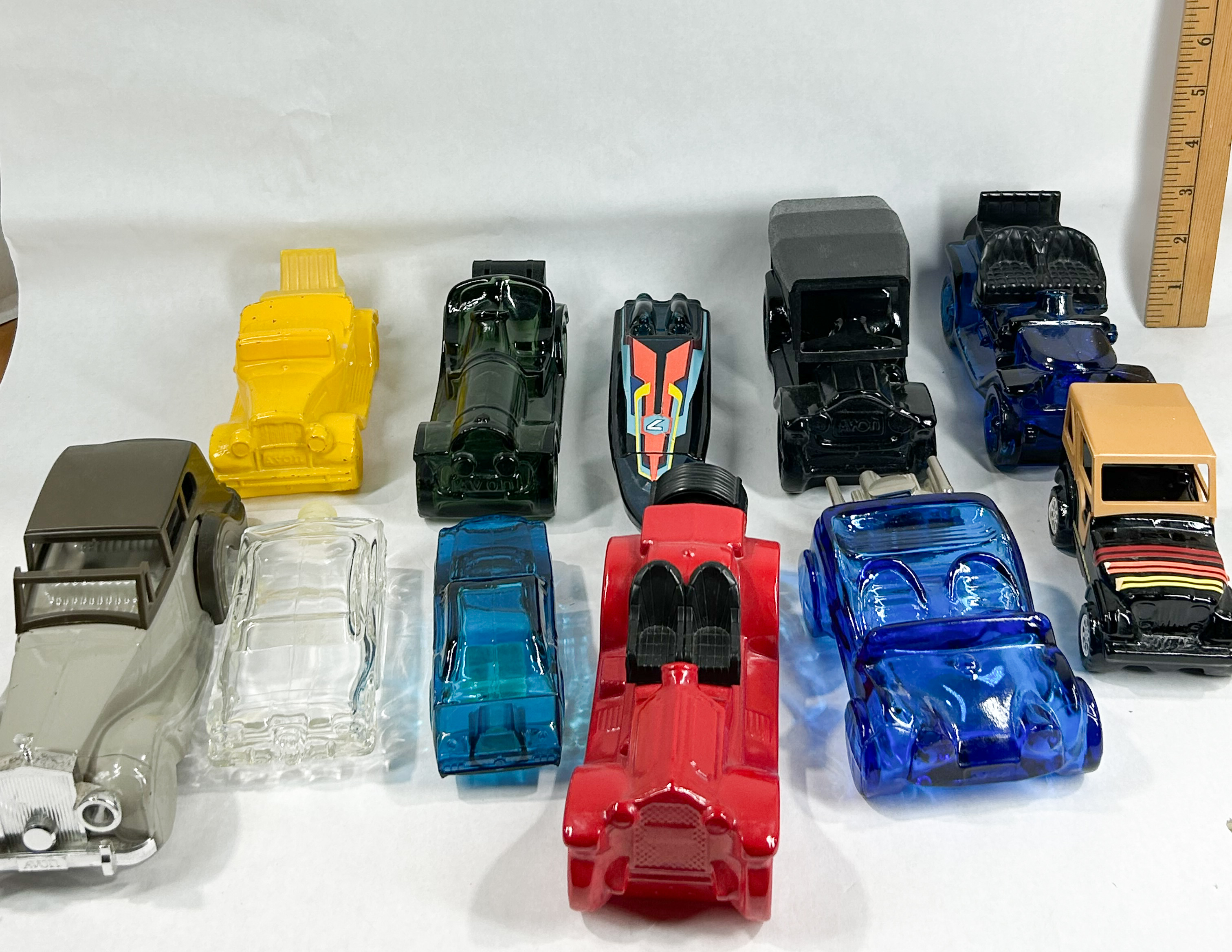 AVON GLASS VEHICLE FRAGRANCE DECANTER COLLECTION