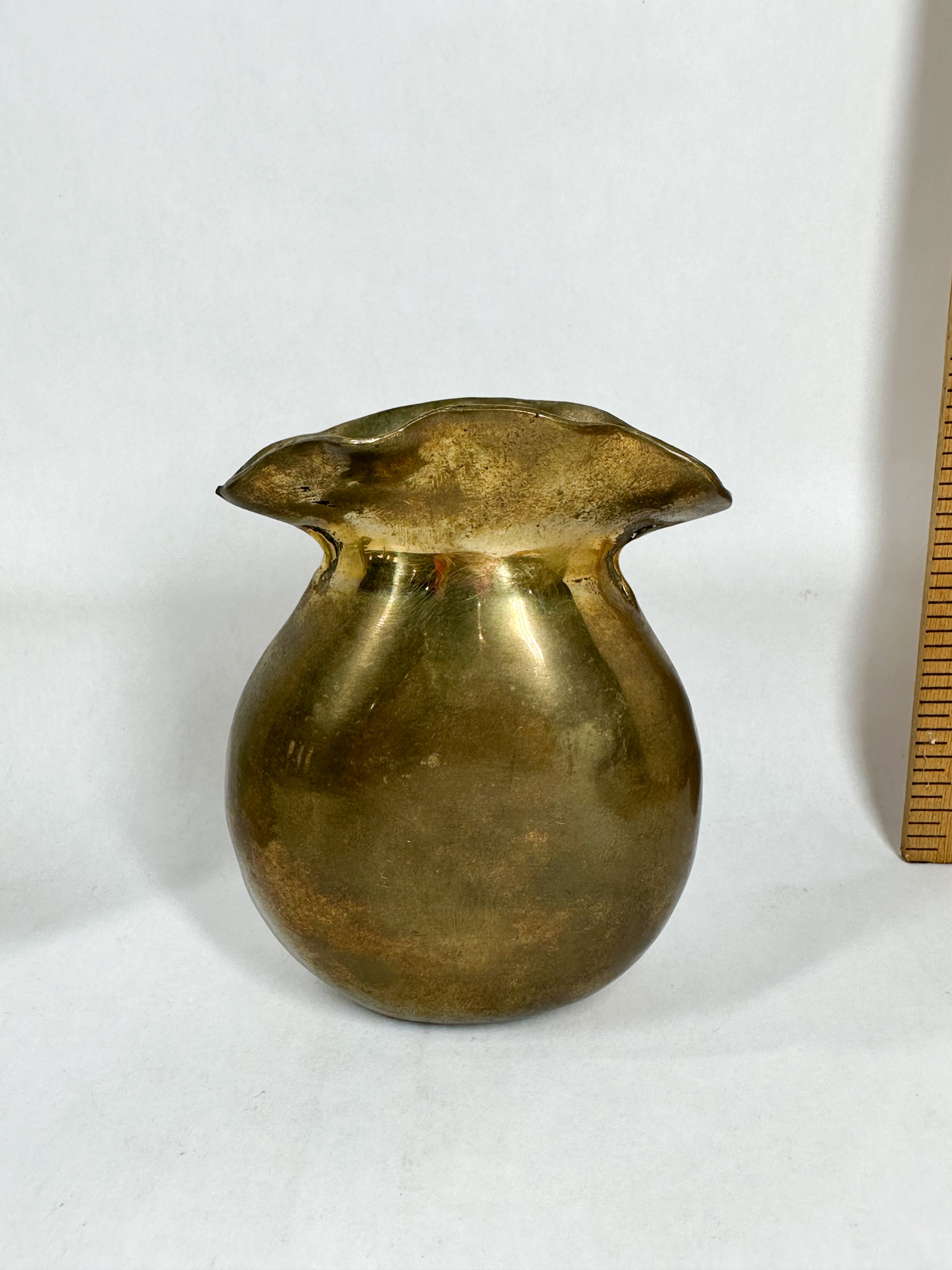 TRIO OF BRASS DECORATIVE OBJECTS