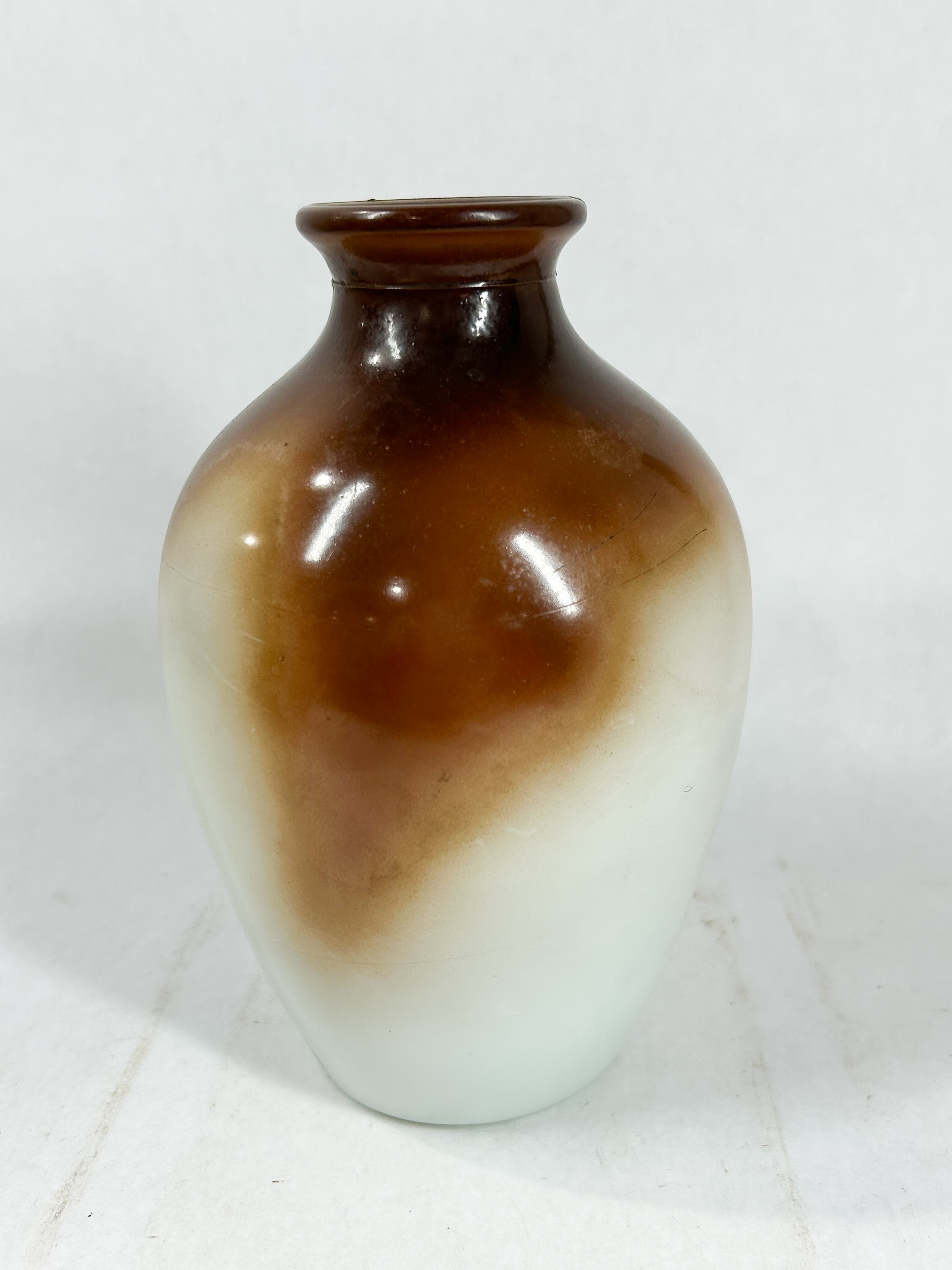 THREE GLASS DECORATIVE VASES