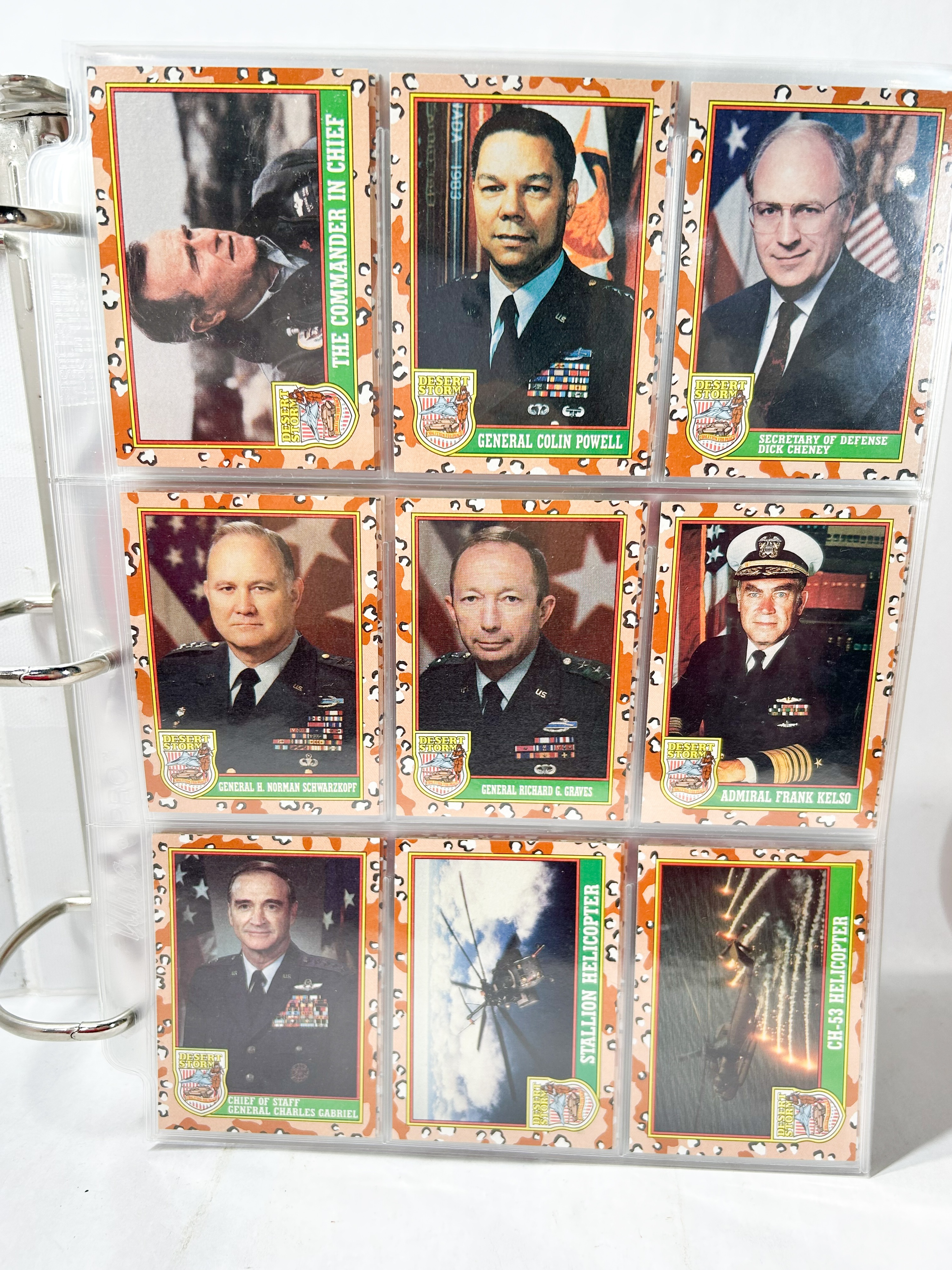 TOPPS AND PRO SET DESERT STORM TRADING CARDS, 1991