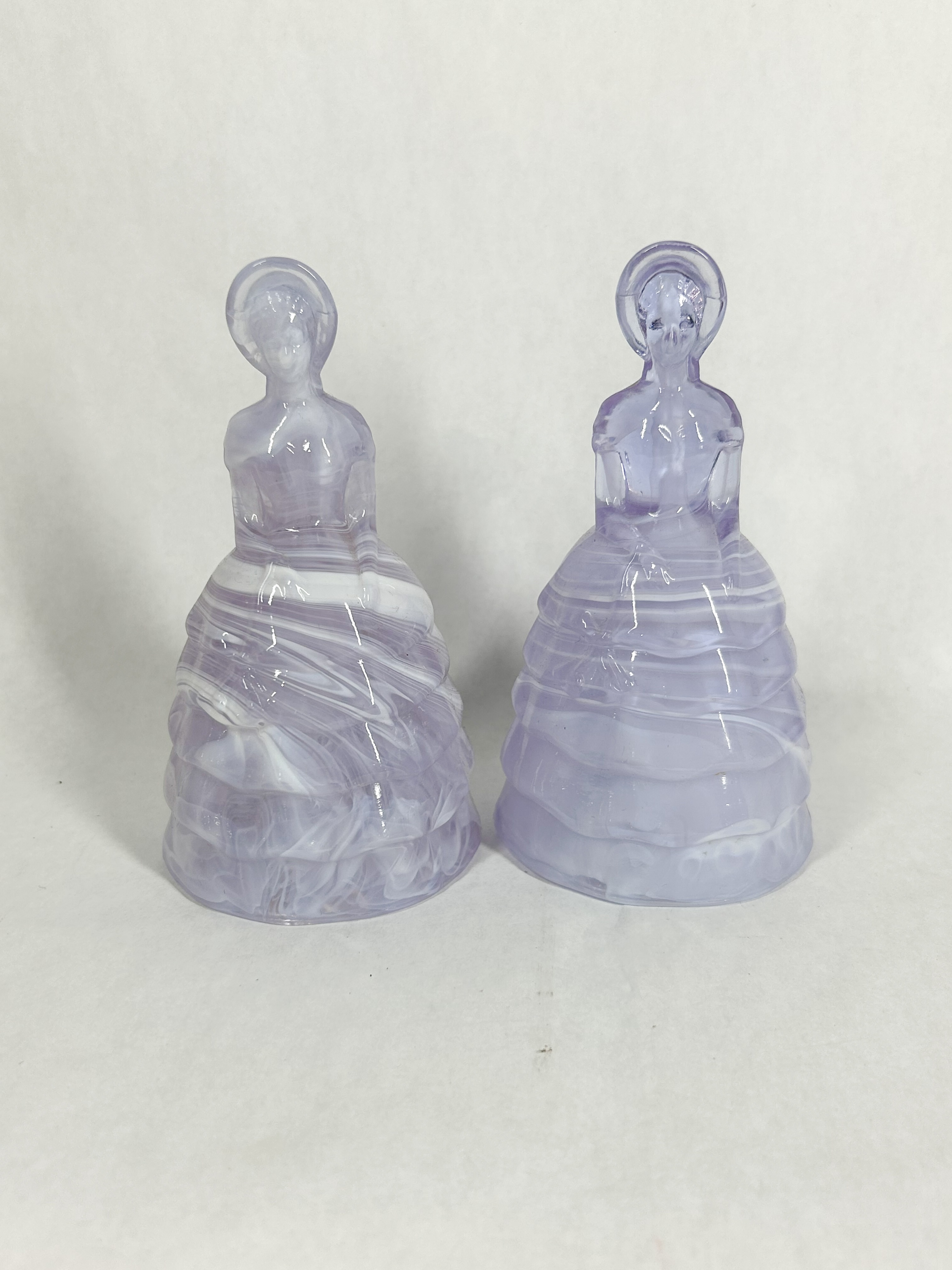 PAIR OF SUMMIT ART GLASS LADY BELLS