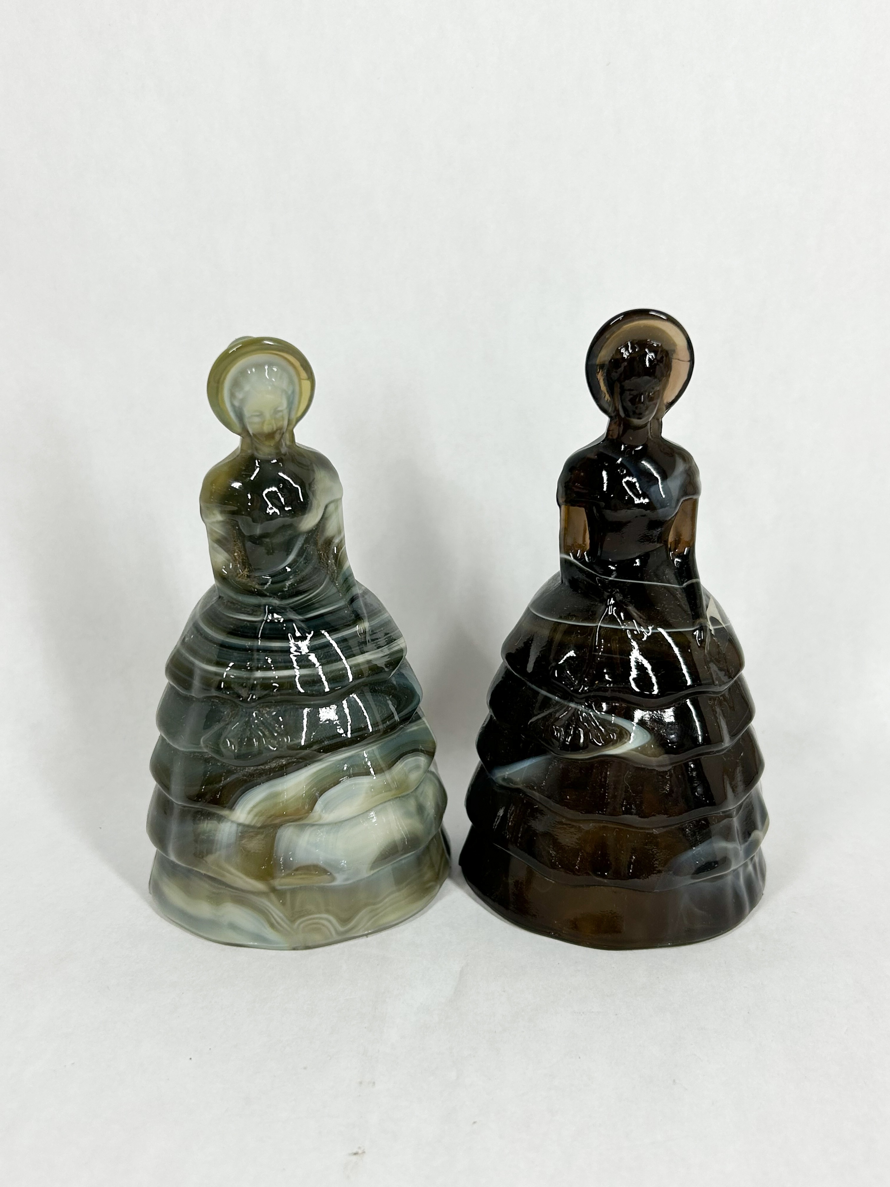 SUMMIT ART GLASS MARBLED SLAG BELLS