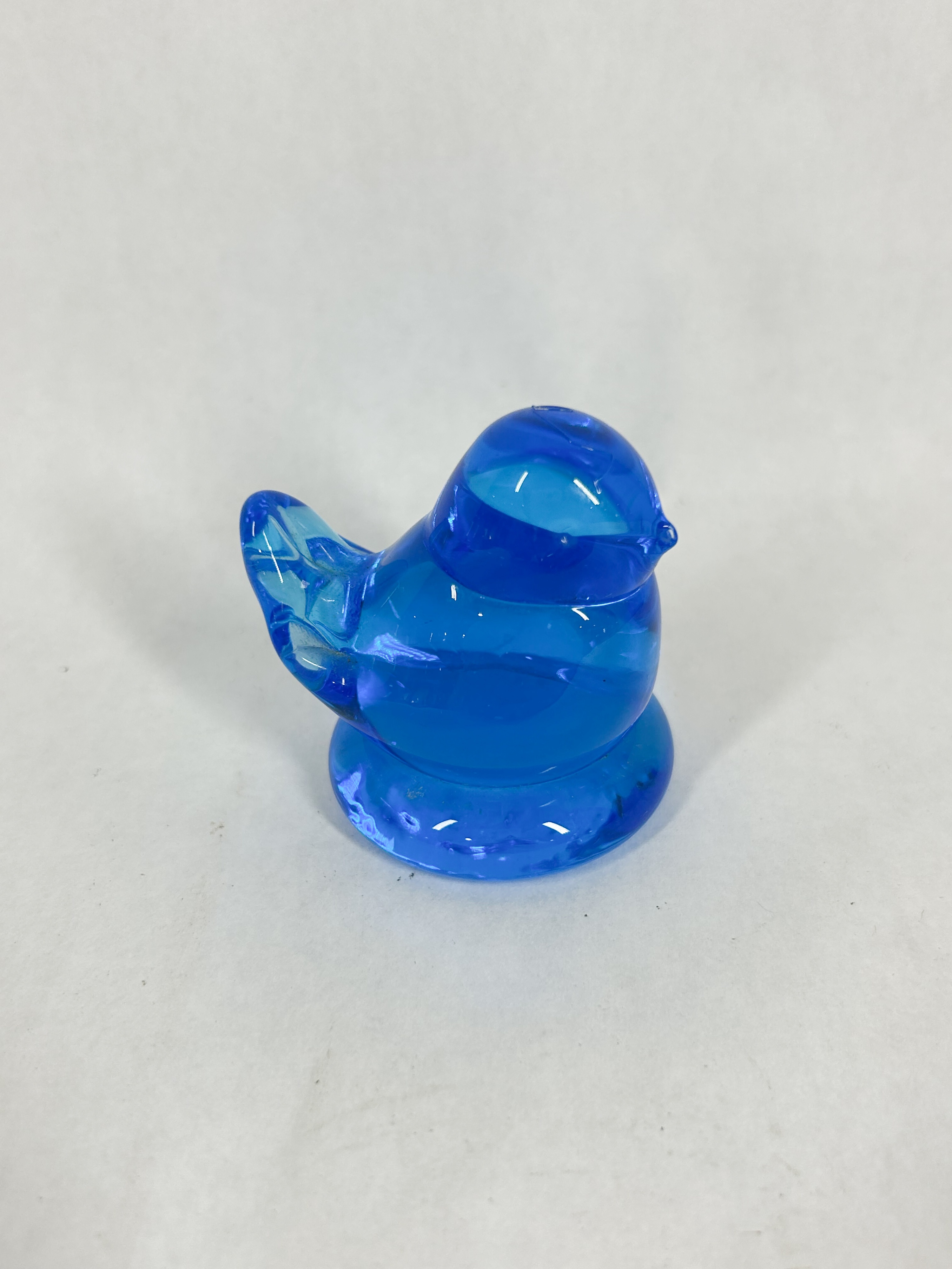 LEO WARD BLUEBIRD OF HAPPINESS COBALT GLASS FIGURINE