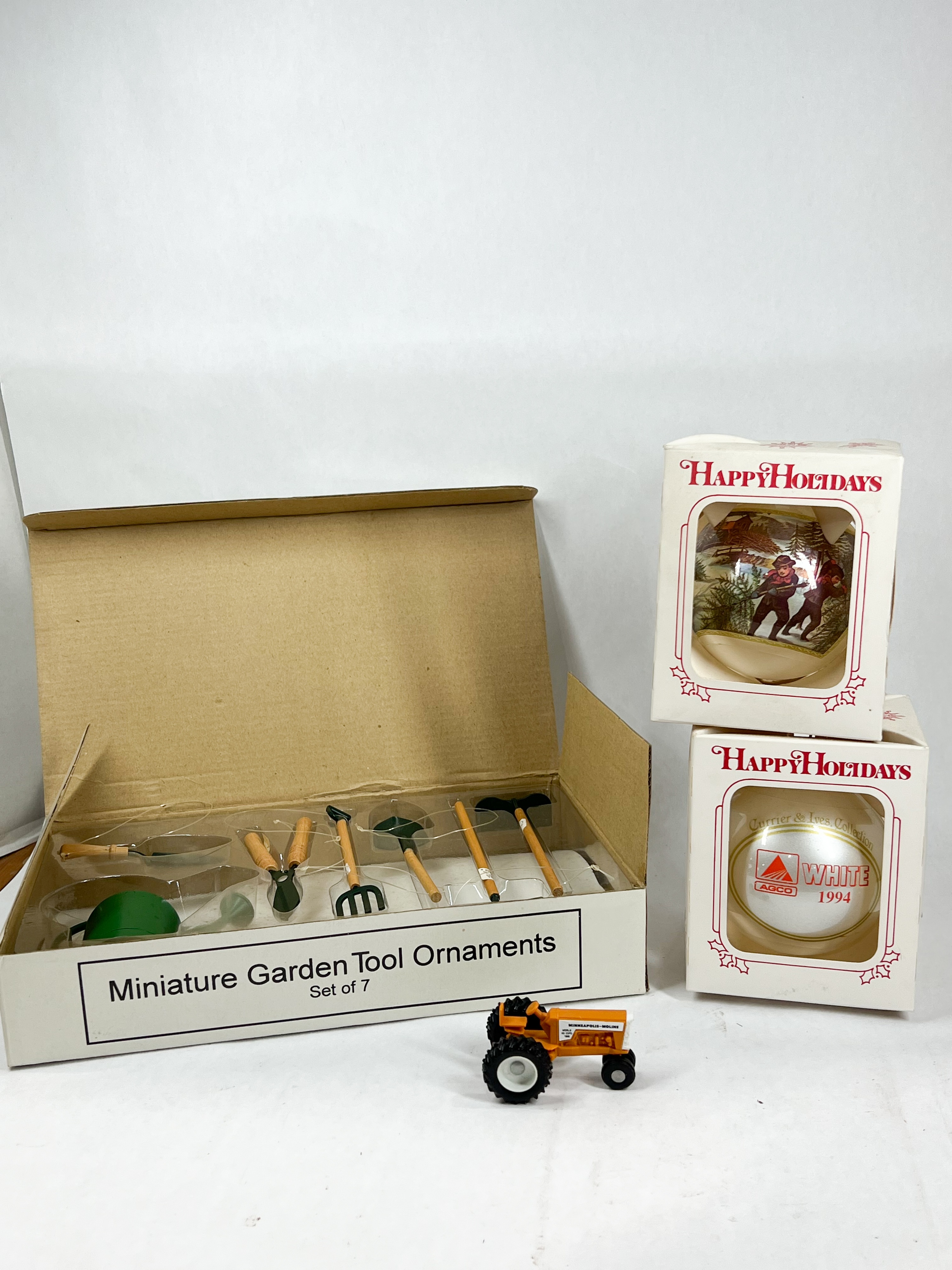 DEPARTMENT 56 AND WHITE AGCO ORNAMENT COLLECTION