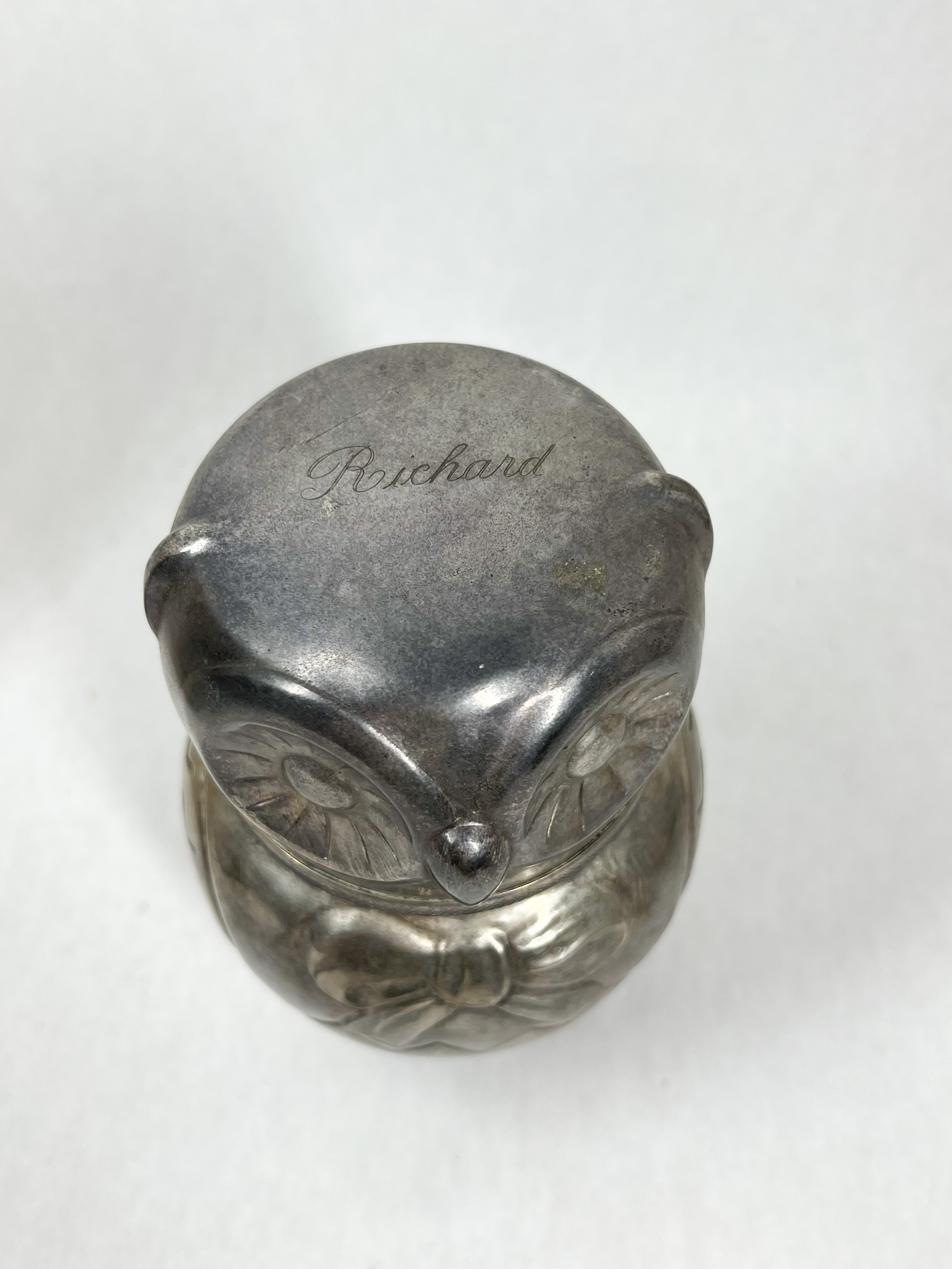 TWO FIGURAL OWL BANKS