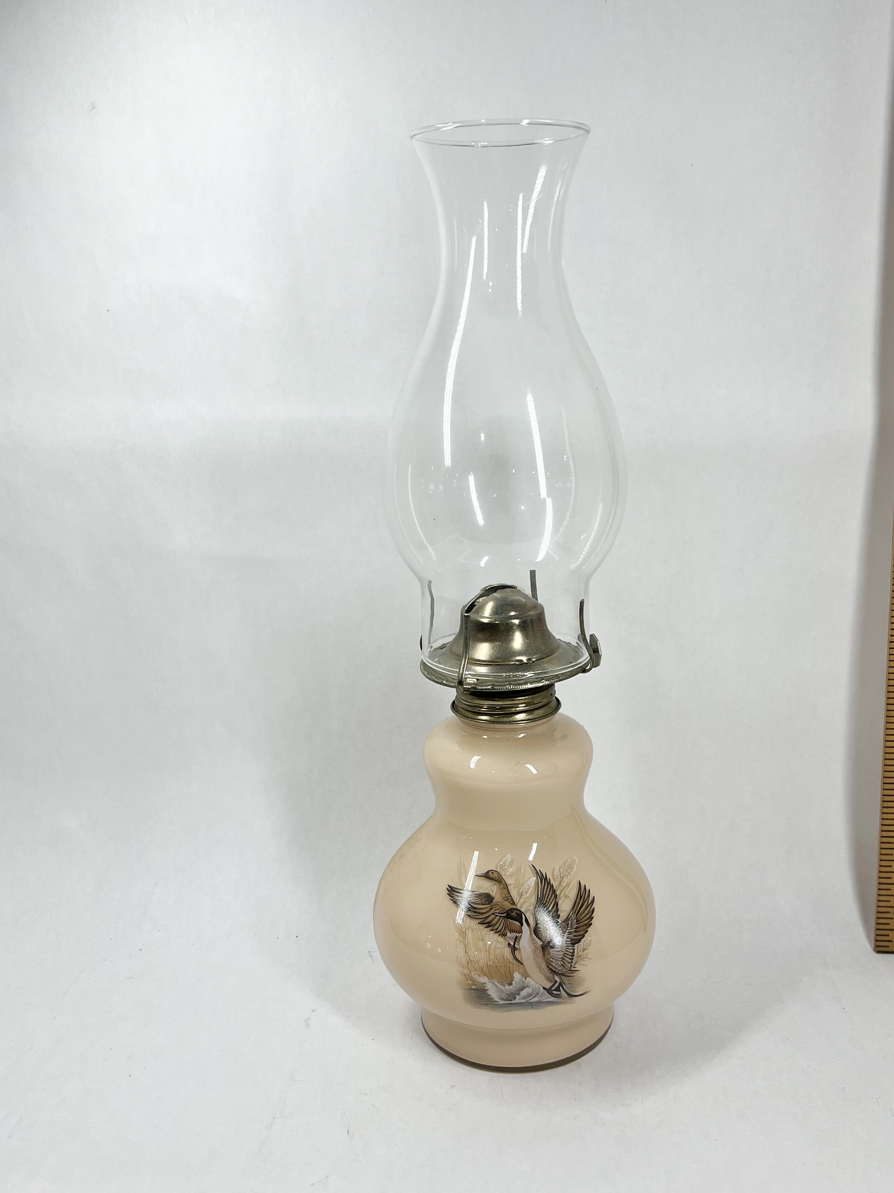 EAGLE GLASS AND METAL KEROSENE LAMP