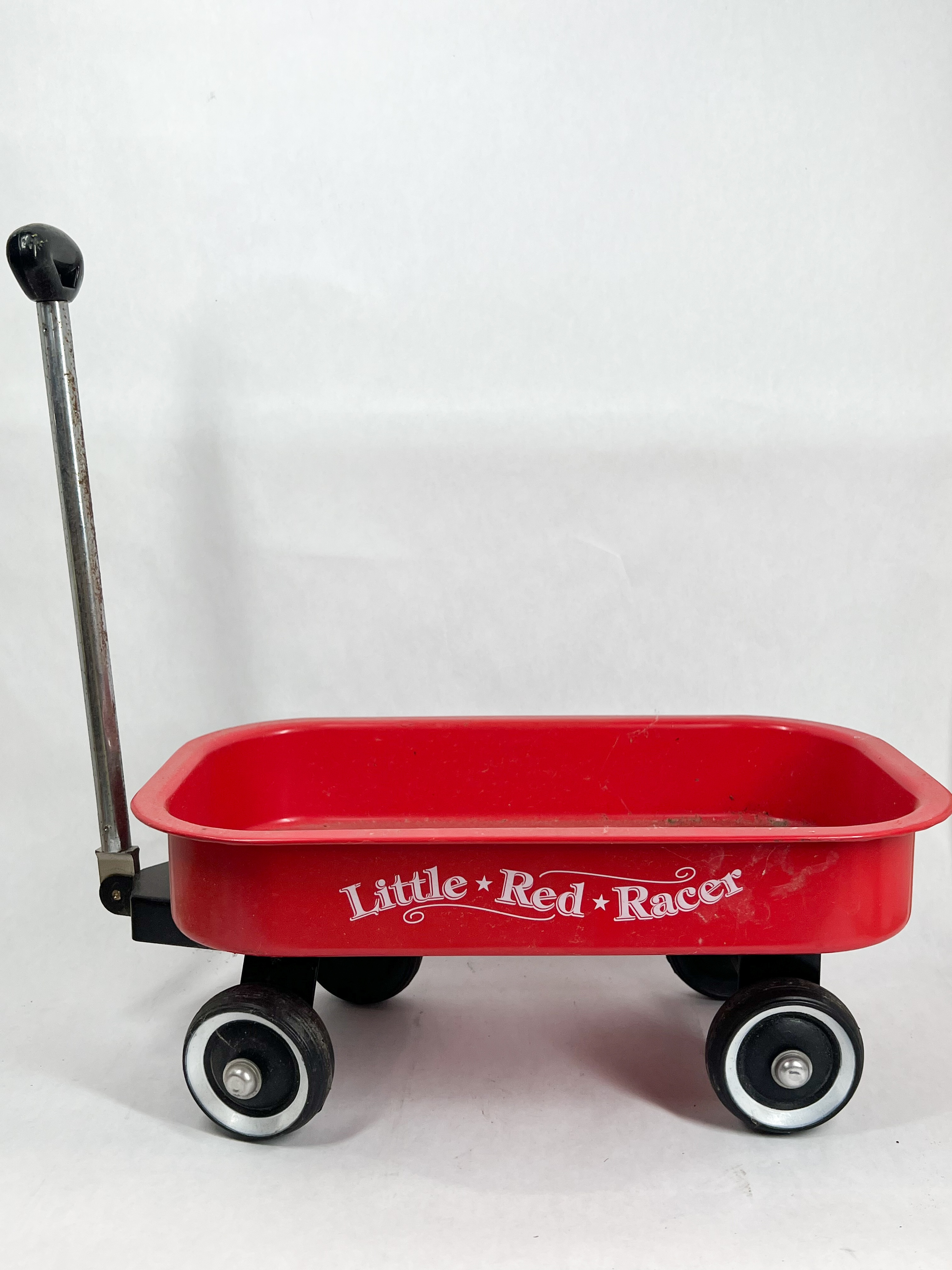 LITTLE RED RACER METAL PULL WAGON