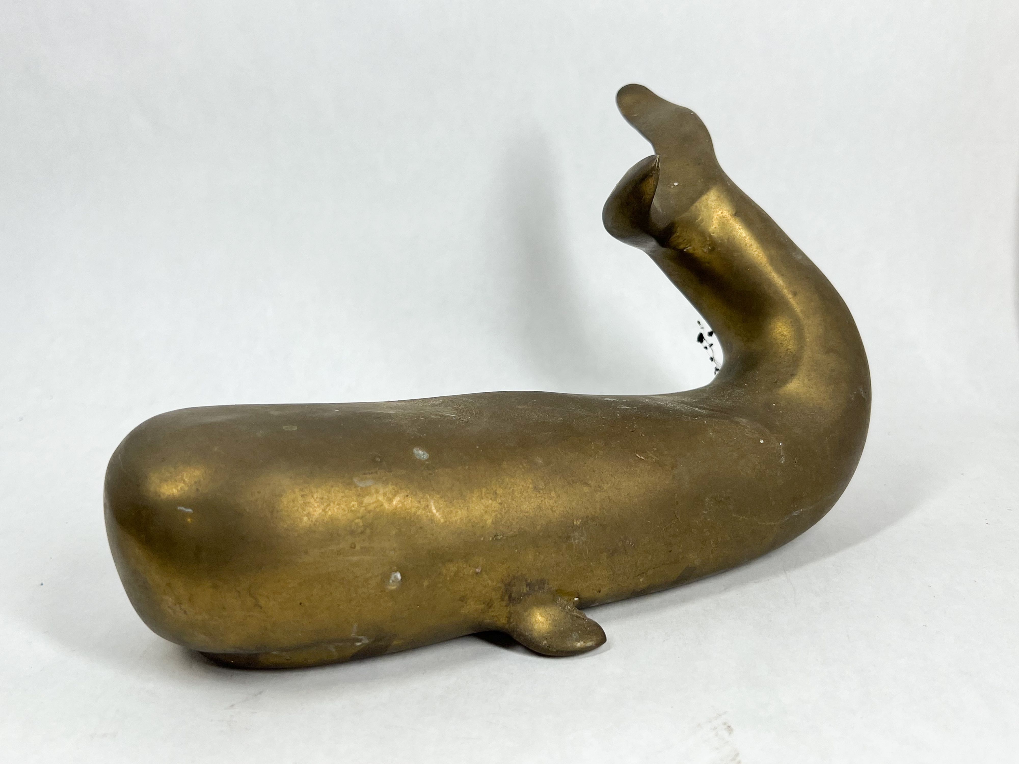 BRASS SPERM WHALE FIGURINE