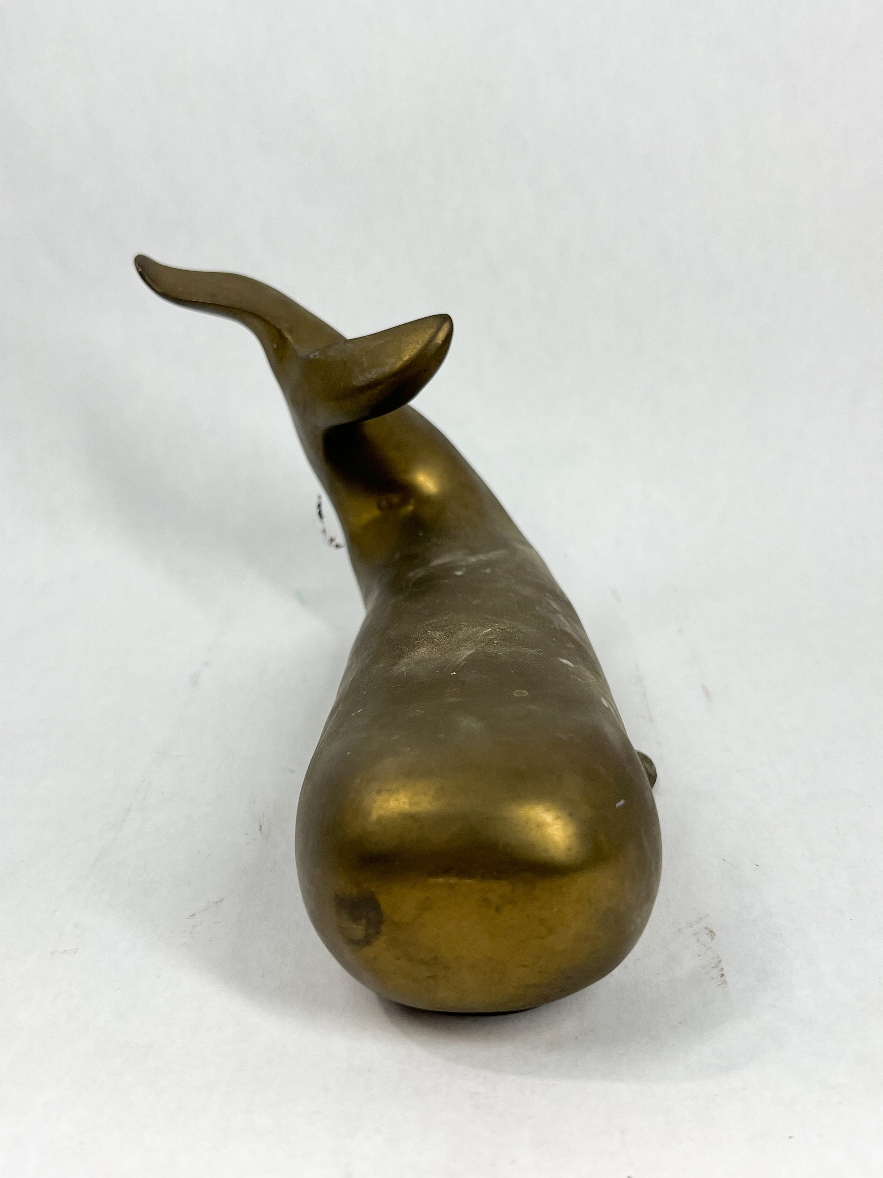 BRASS SPERM WHALE FIGURINE