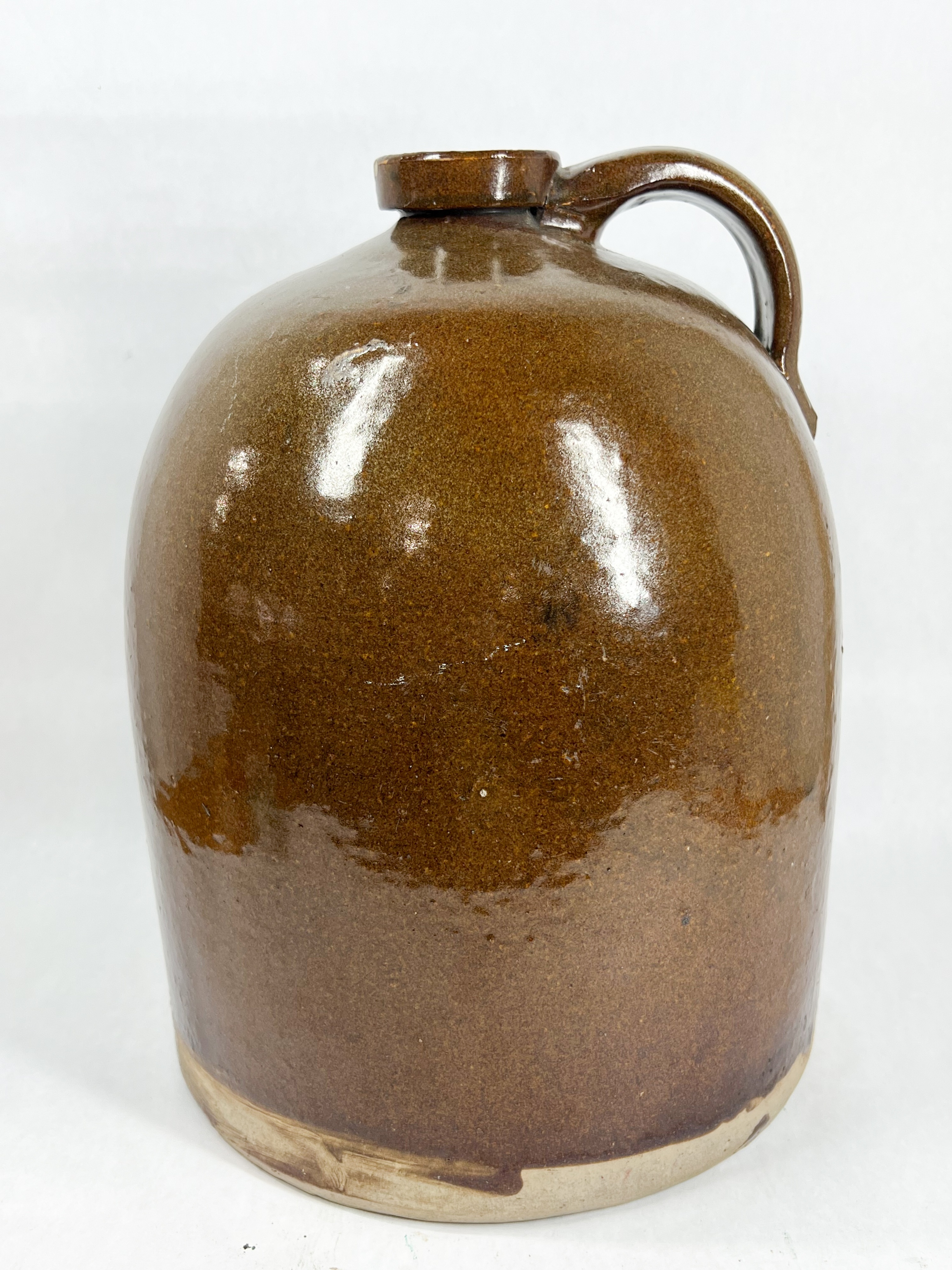 TWO AMERICAN GLAZED STONEWARE JUGS