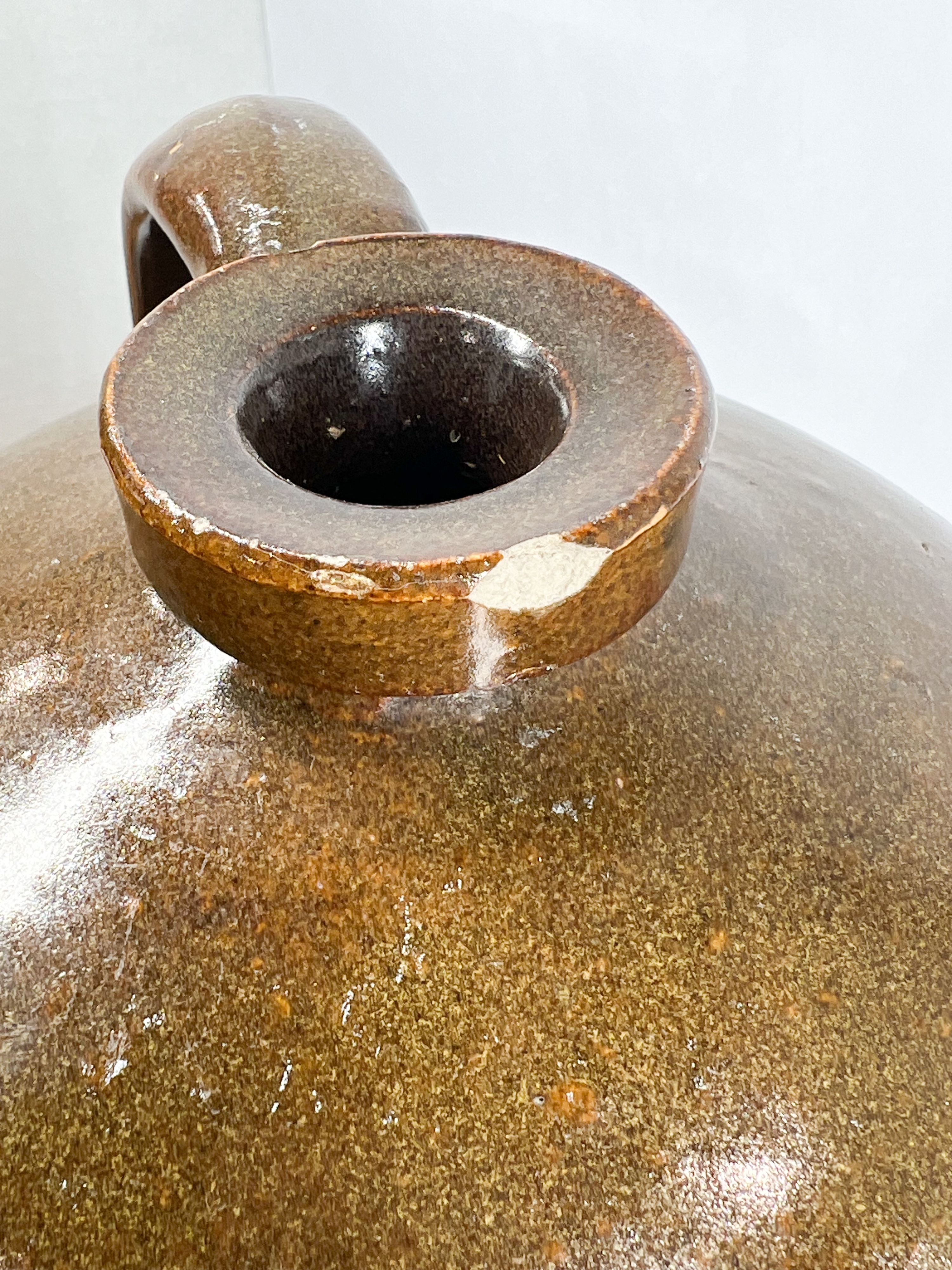 TWO AMERICAN GLAZED STONEWARE JUGS