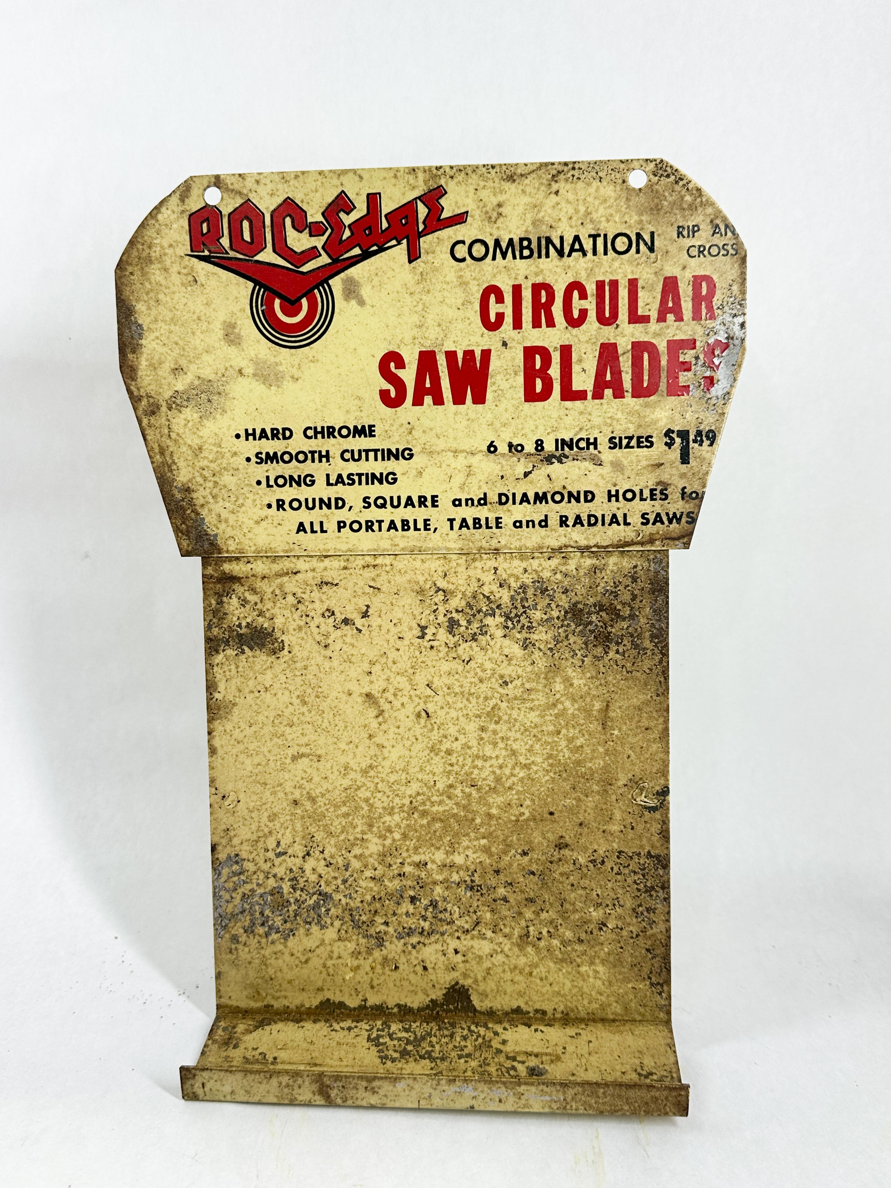 ROC-EDGE METAL SAW BLADE DISPLAY, MID-20TH CENTURY