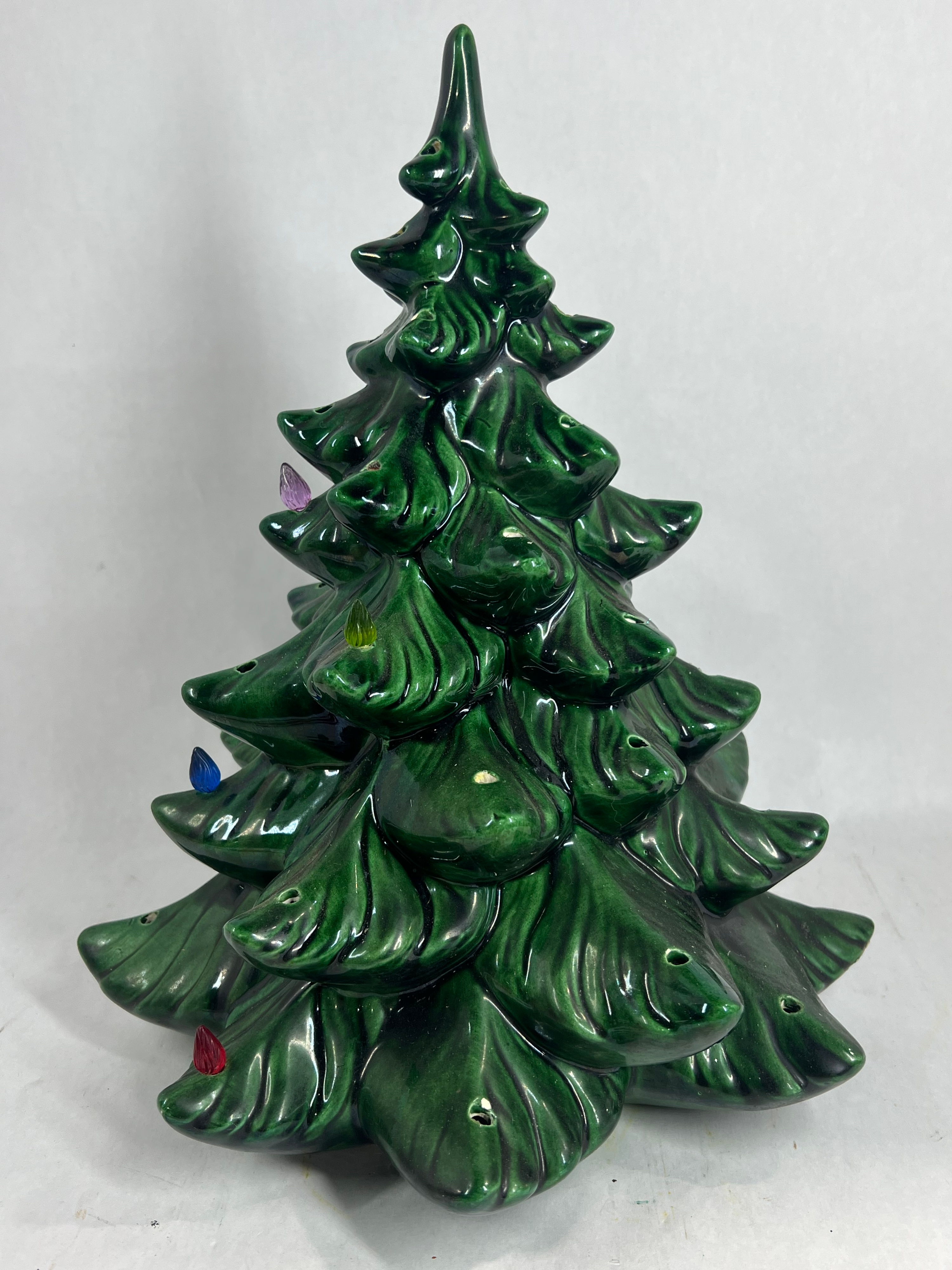 CERAMIC LIGHTED CHRISTMAS TREE, LATE 20TH CENTURY