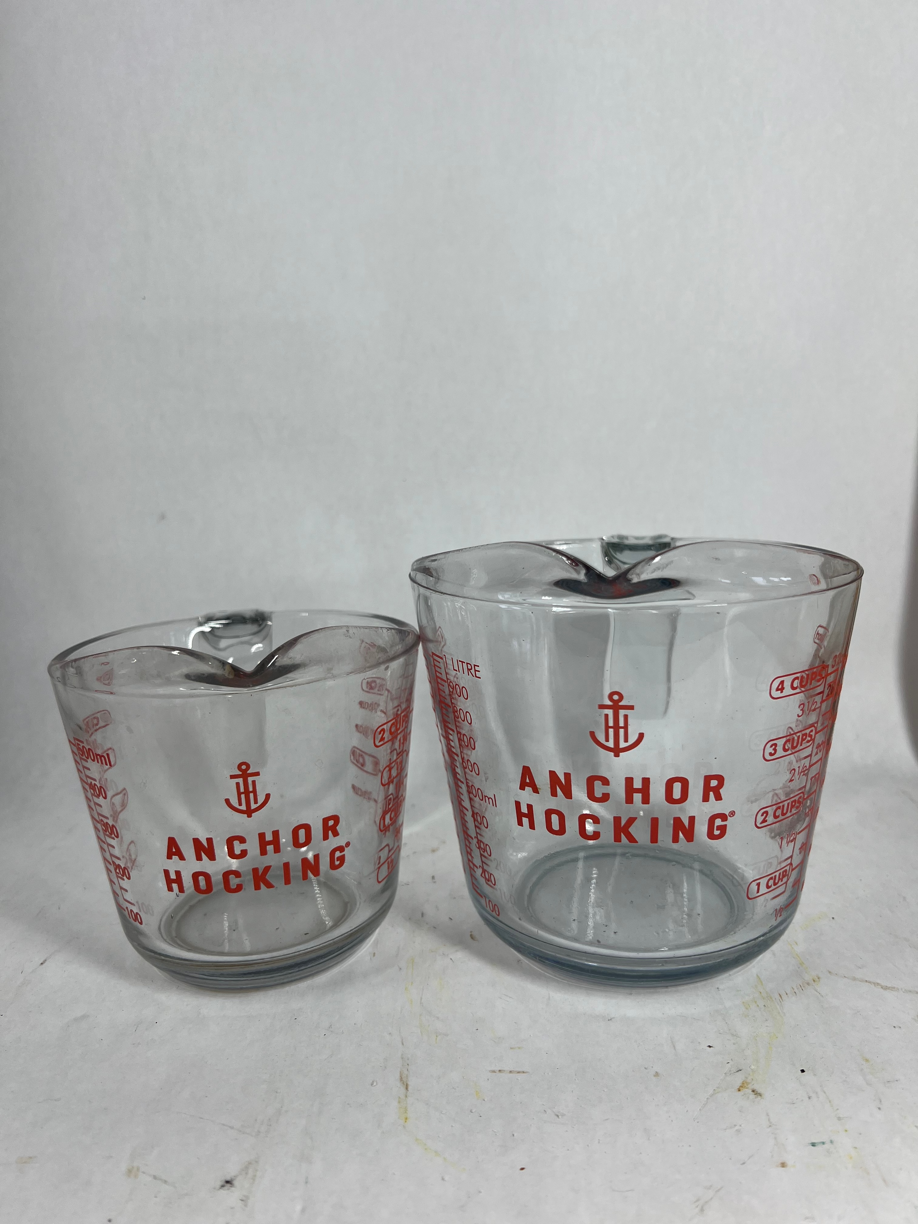 ANCHOR HOCKING GLASS MEASURING CUPS
