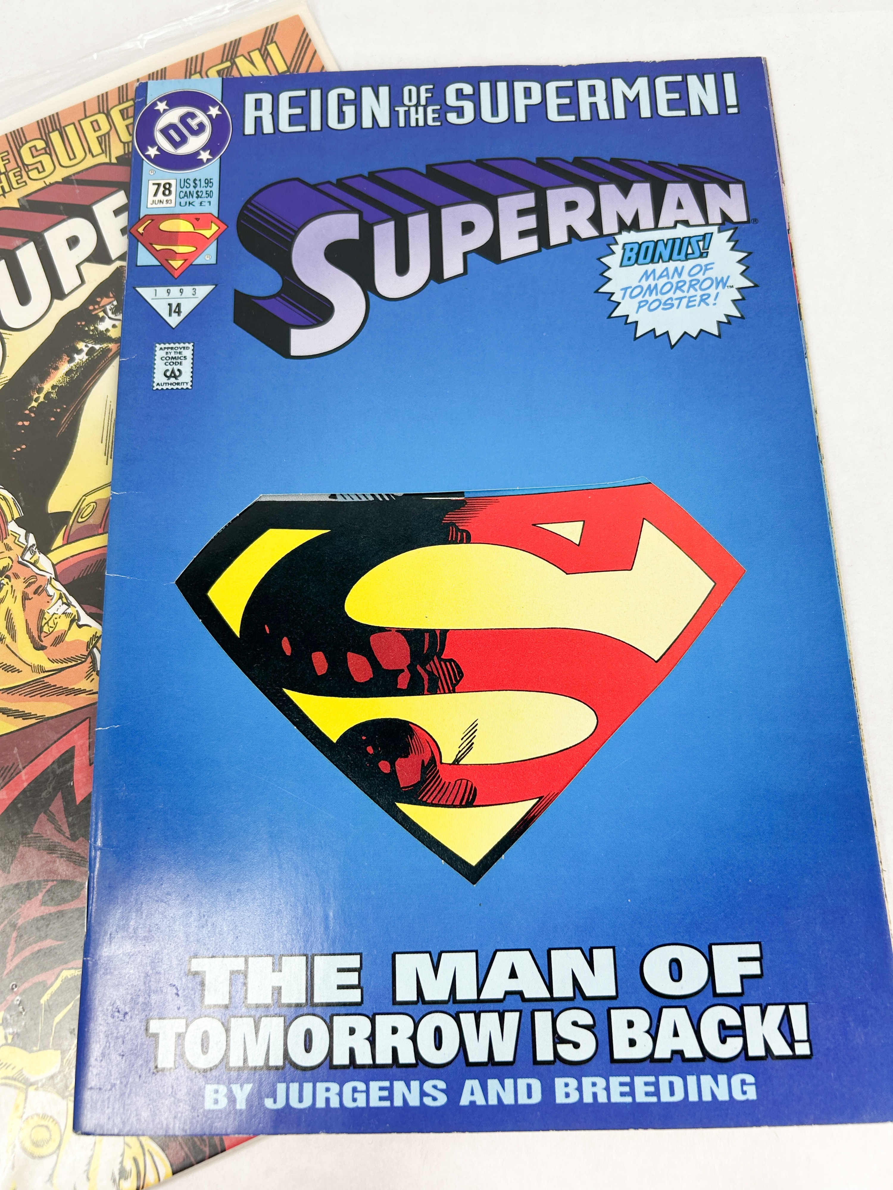 DC COMICS SUPERMAN ISSUES 1993