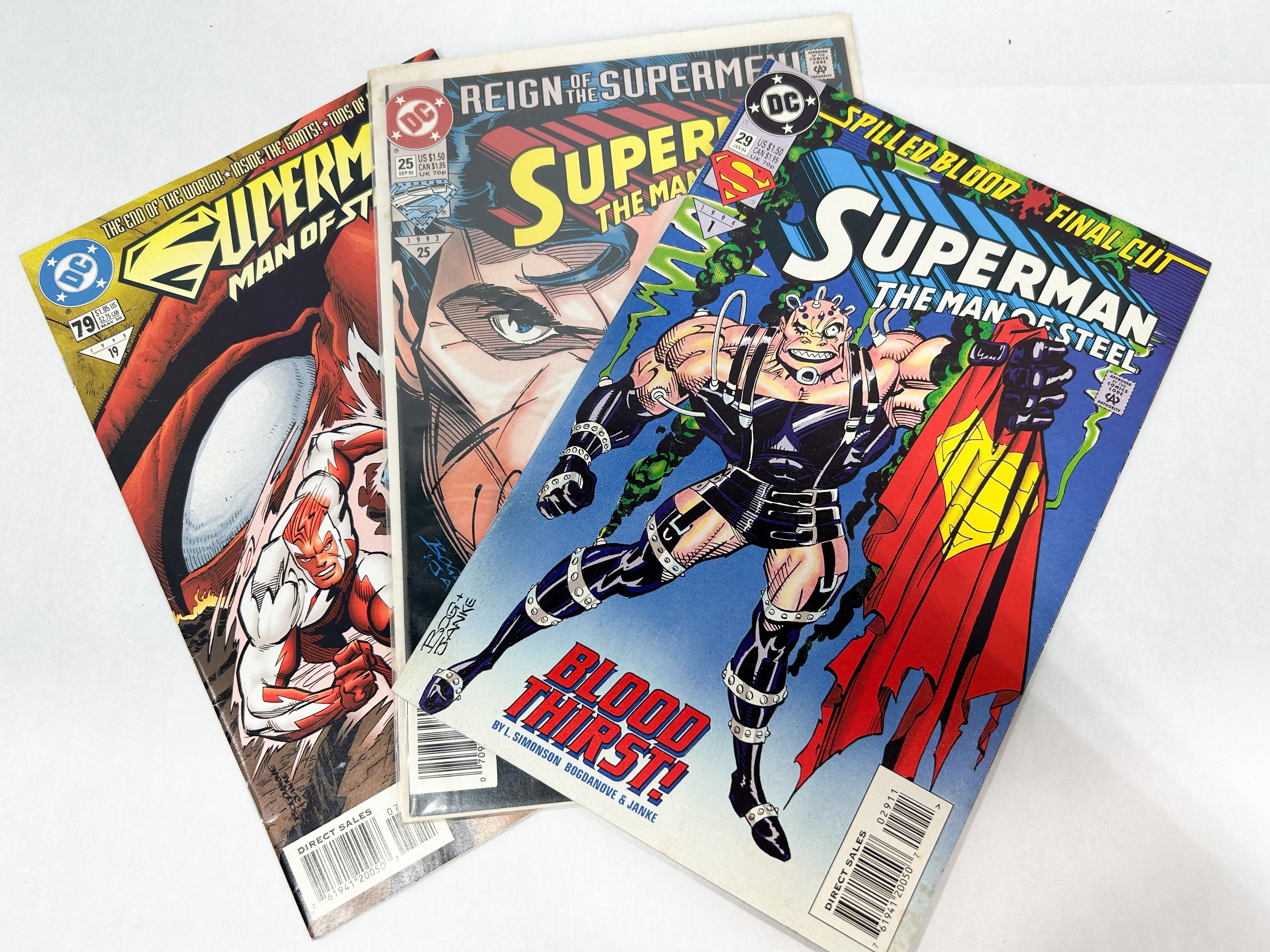 DC COMICS SUPERMAN COMIC BOOKS, 1993-1998