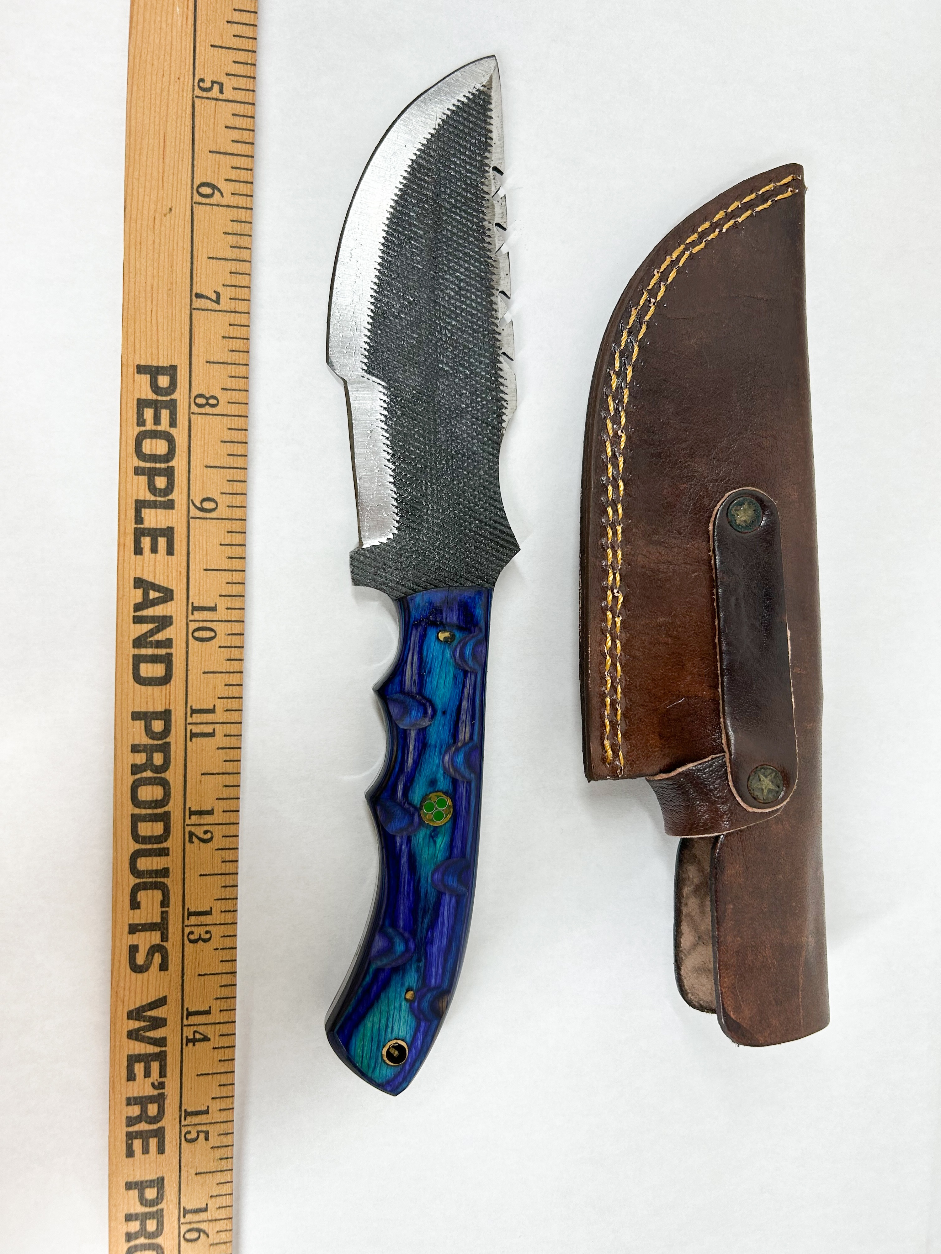 DAMASCUS STEEL FILE KNIFE