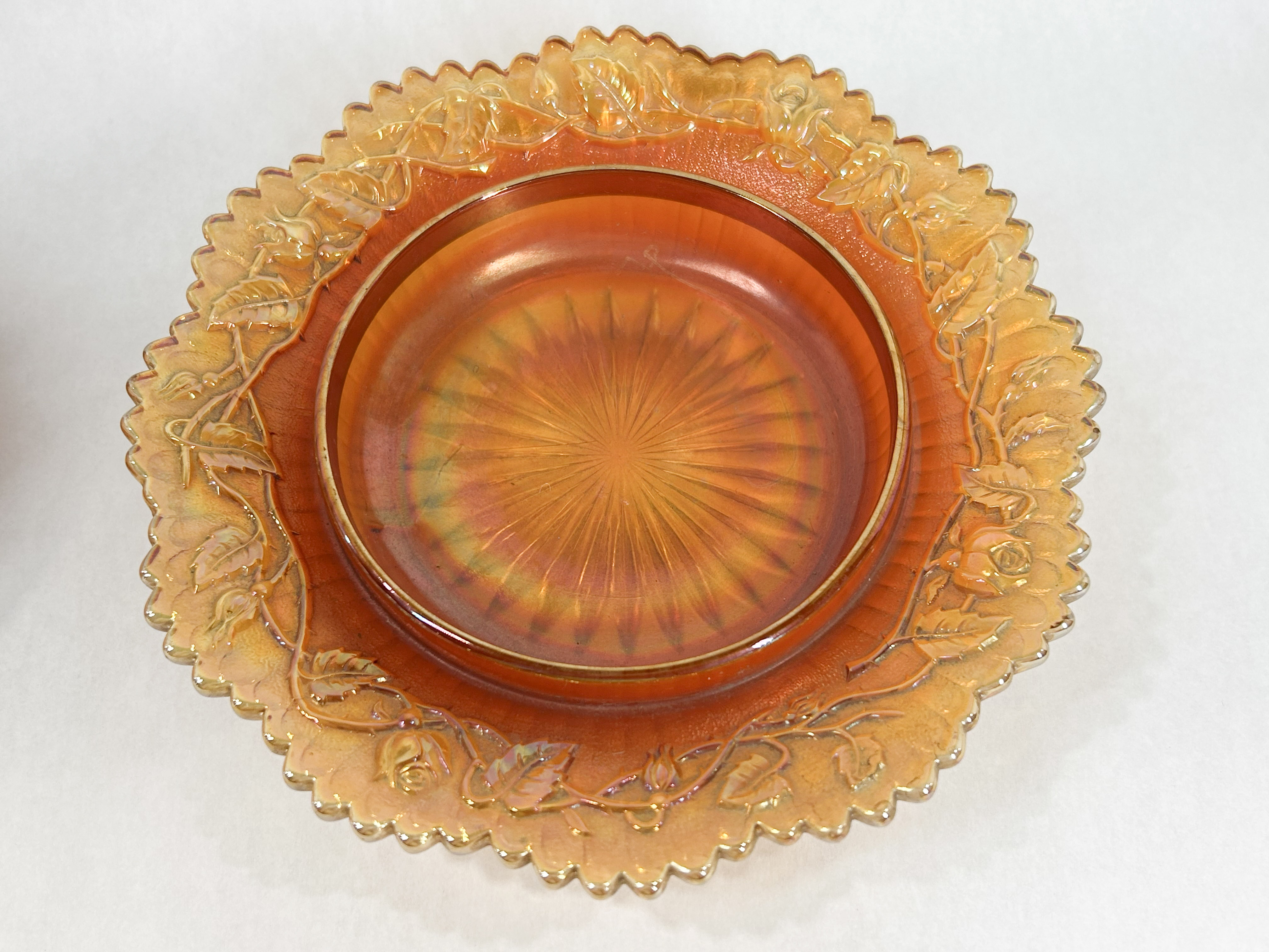 IMPERIAL LUSTRE ROSE BUTTER DISH