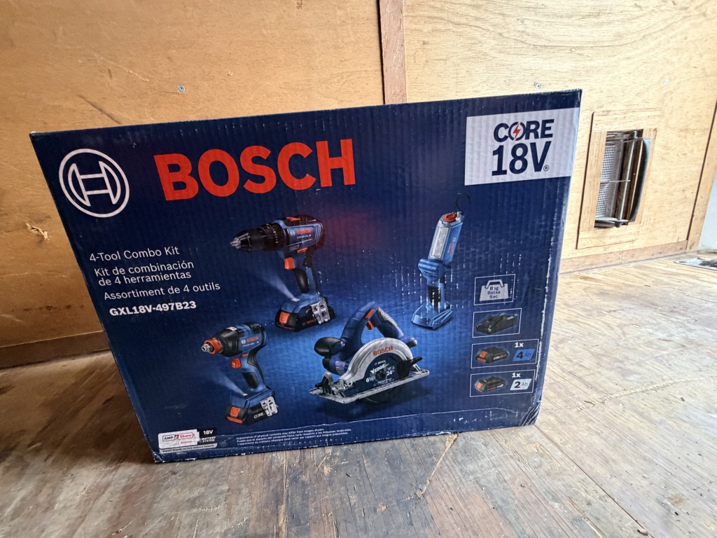 NEW BOSH 18V 4 COMBO TOOL KIT