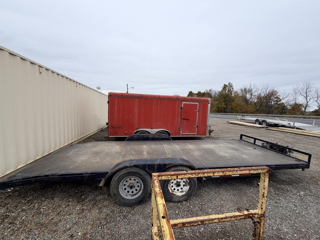 METAL CAR TRAILER W/ WINCH